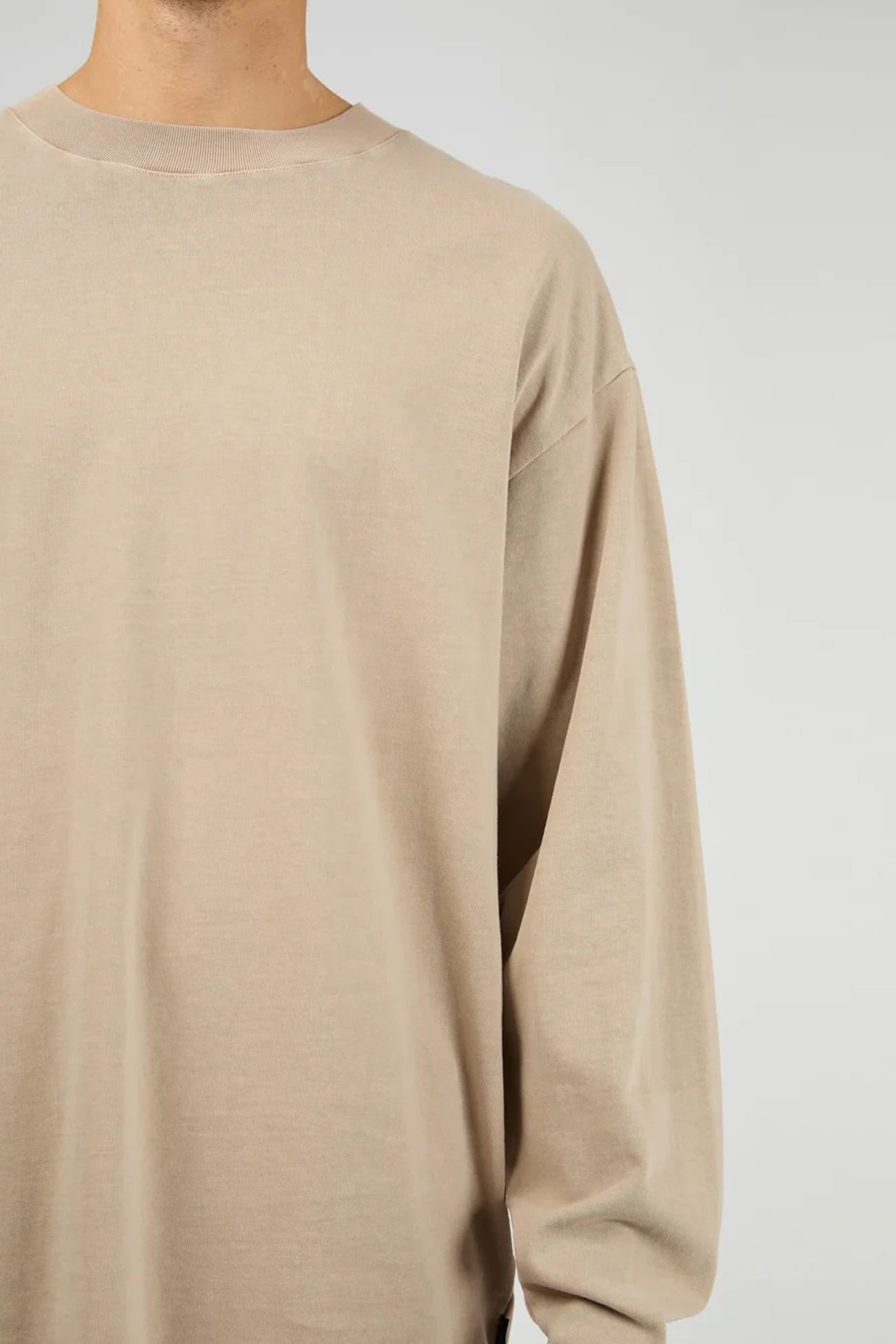 Heavyweight Long Sleeve Tee Tan