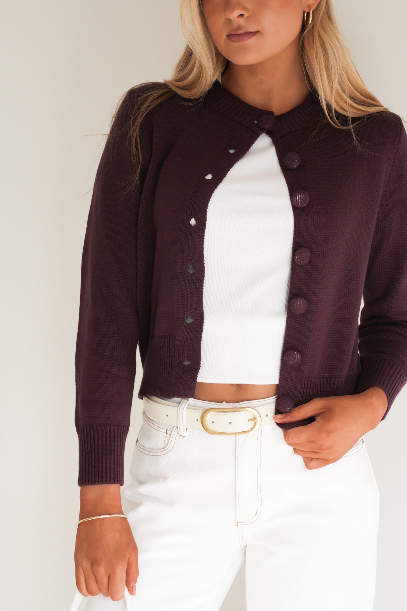 Holden Cardigan Plum