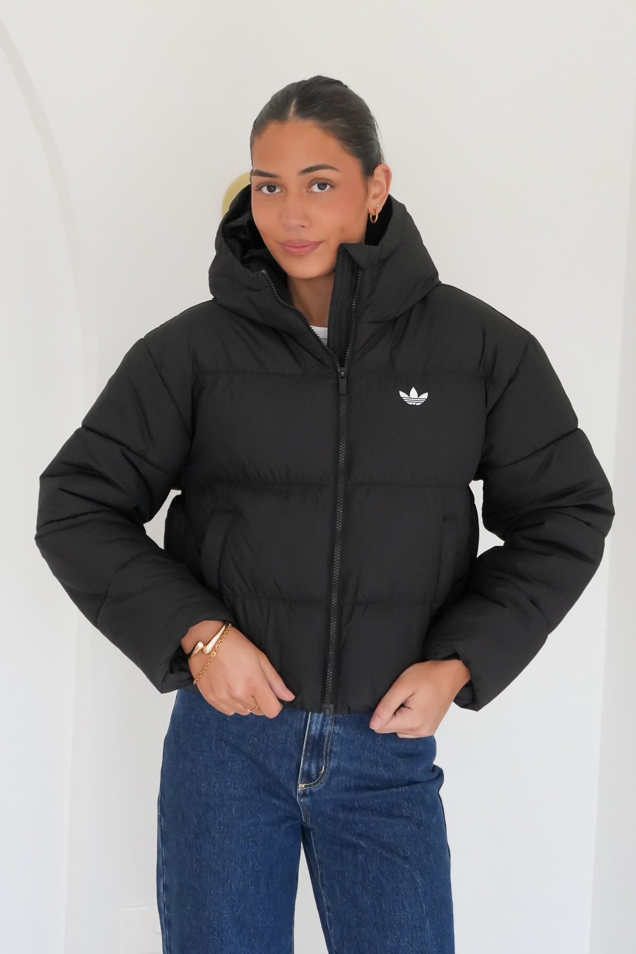 Hooded Padded Jacket Black