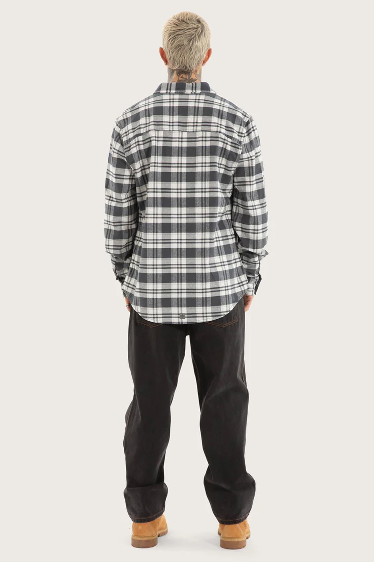 Horizons Long Sleeve Shirt Grey Check b