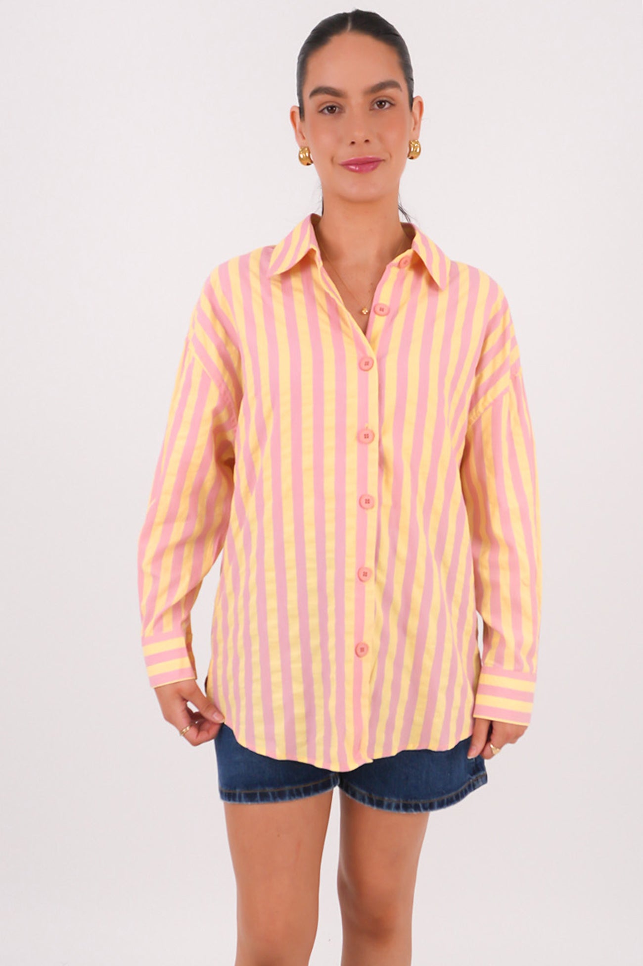 Hutton Shirt Pink Yellow