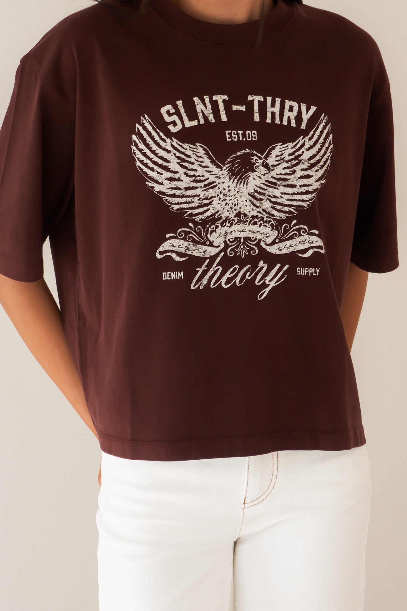 In Time Relaxed Tee Cherry