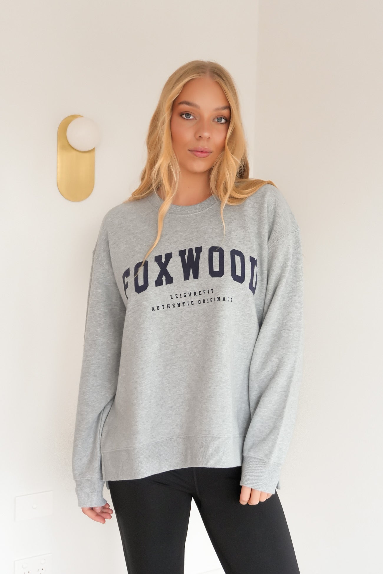 Intention Crew Grey Marle Navy
