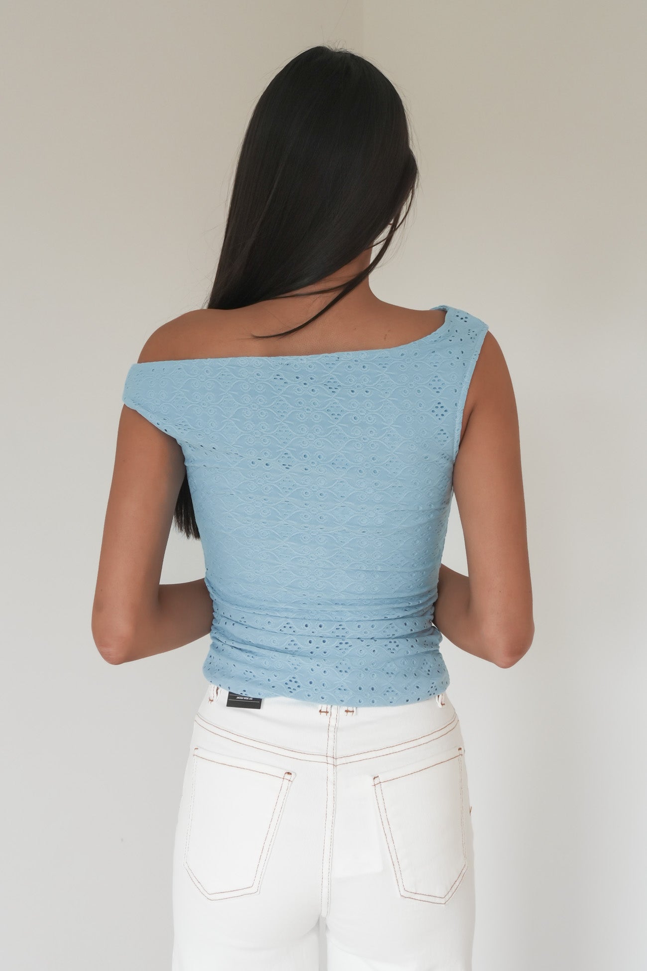 Ivy Off Shoulder Top Blue