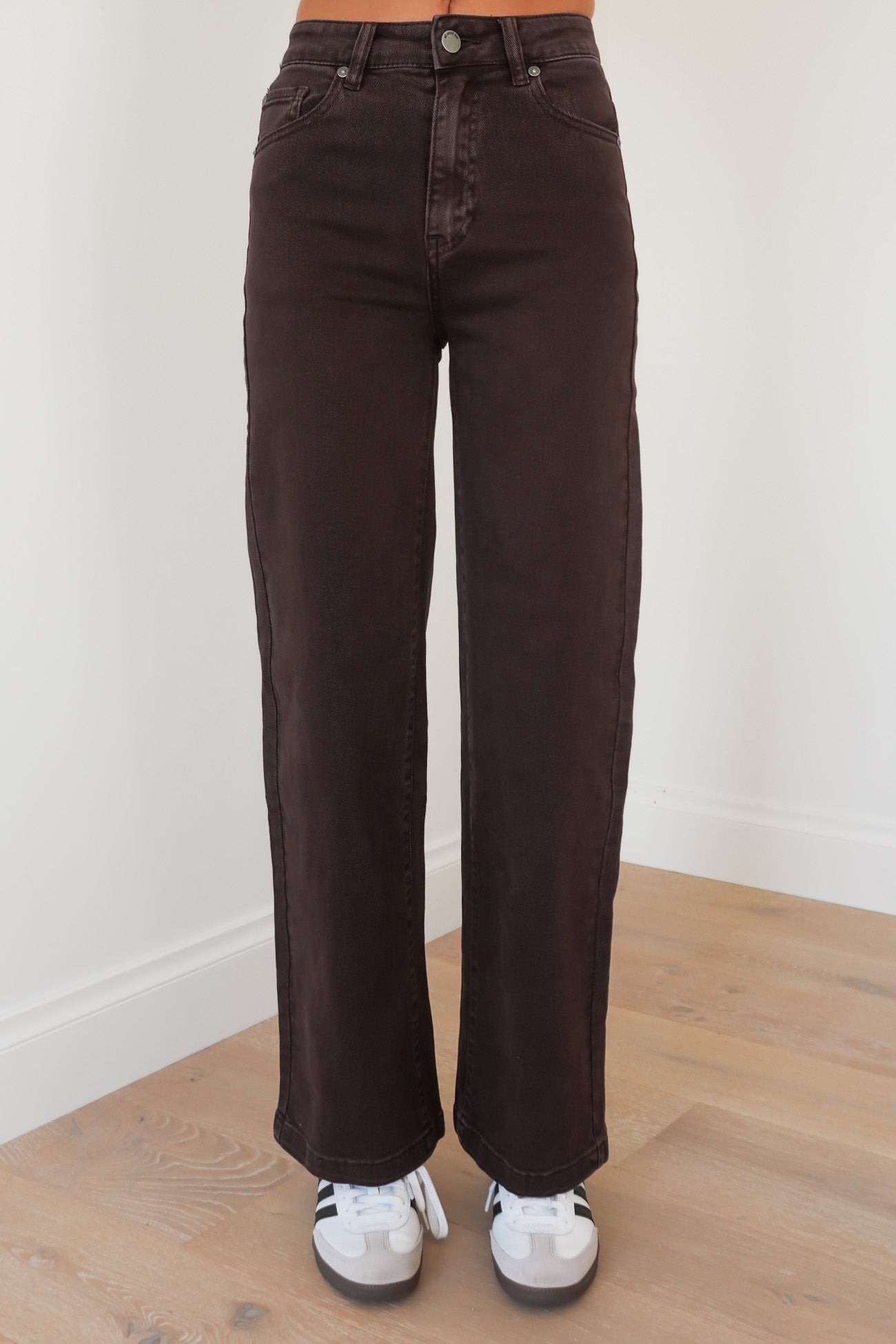 Jacqui Wide Leg Jean Brown