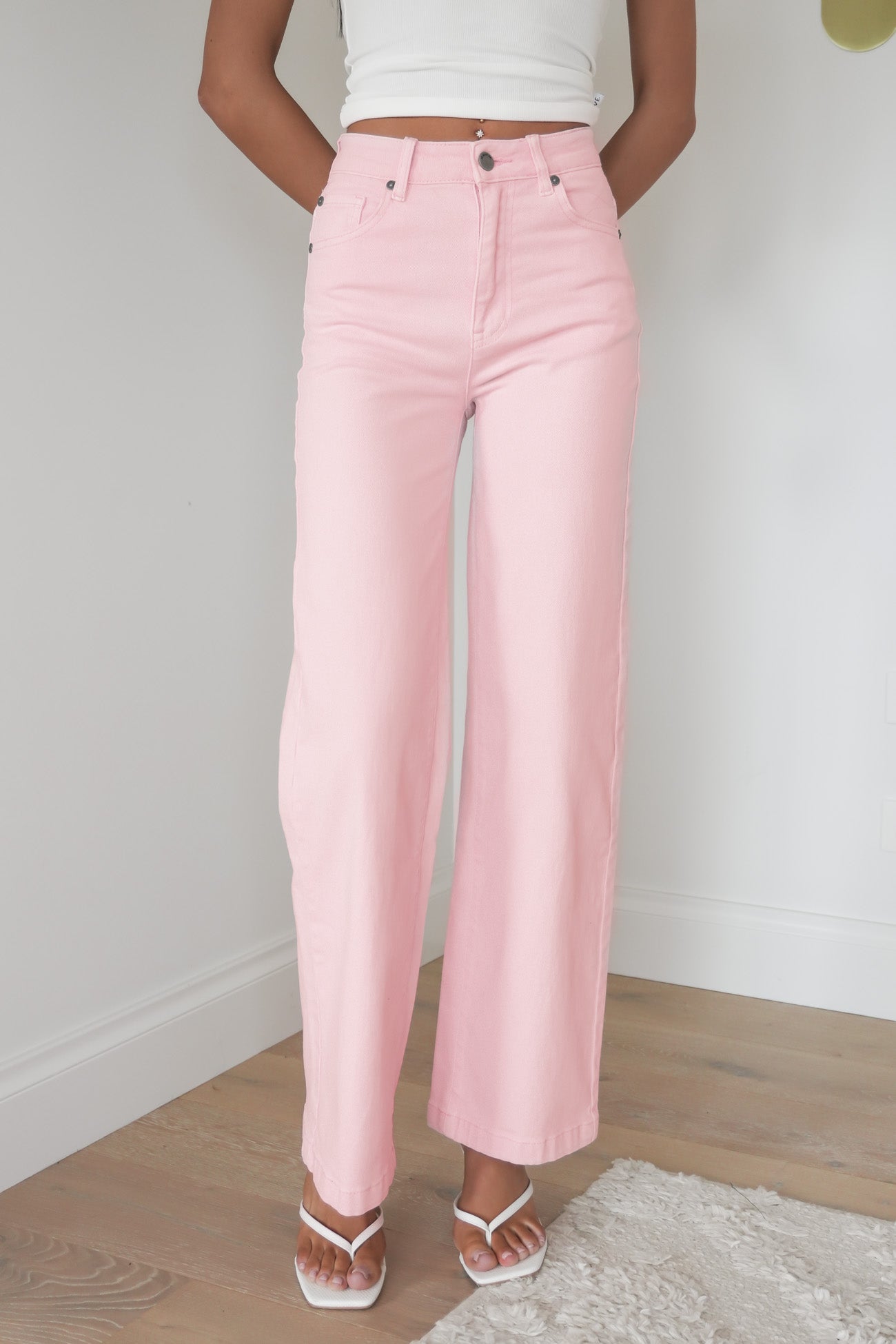 Jacqui Wide Leg Jean Pink