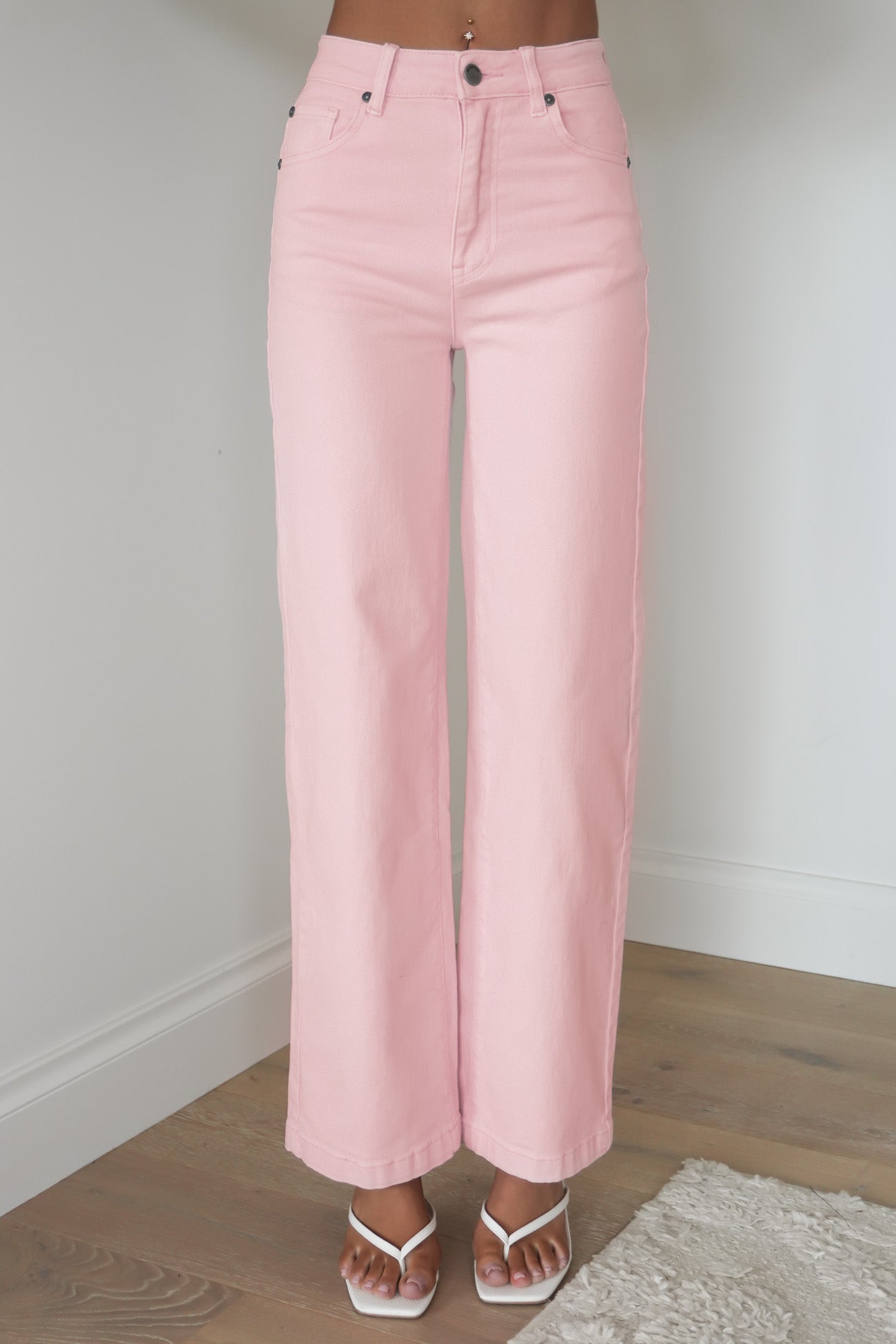 Jacqui Wide Leg Jean Pink
