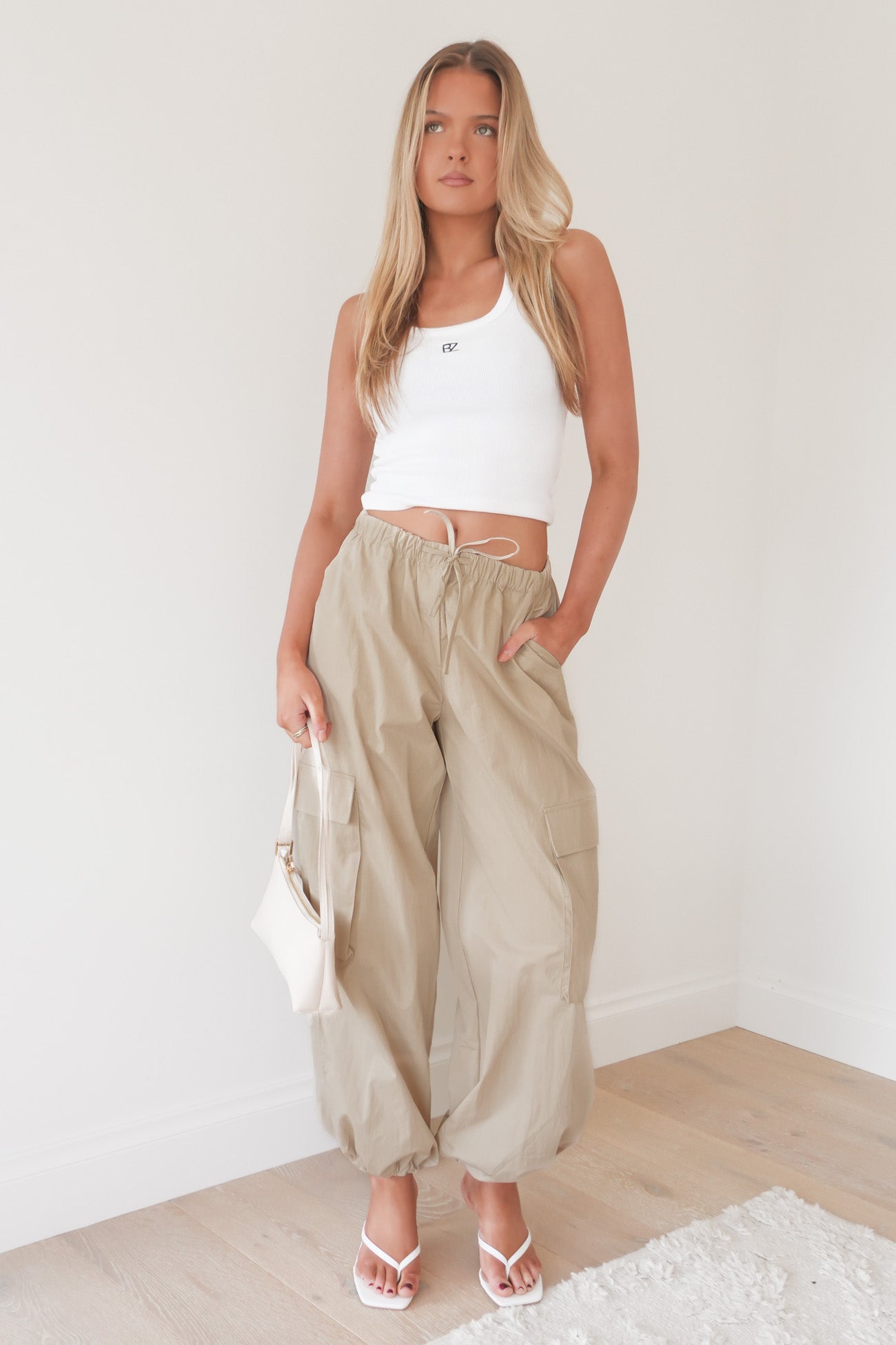 Jahinta Parachute Pant Beige