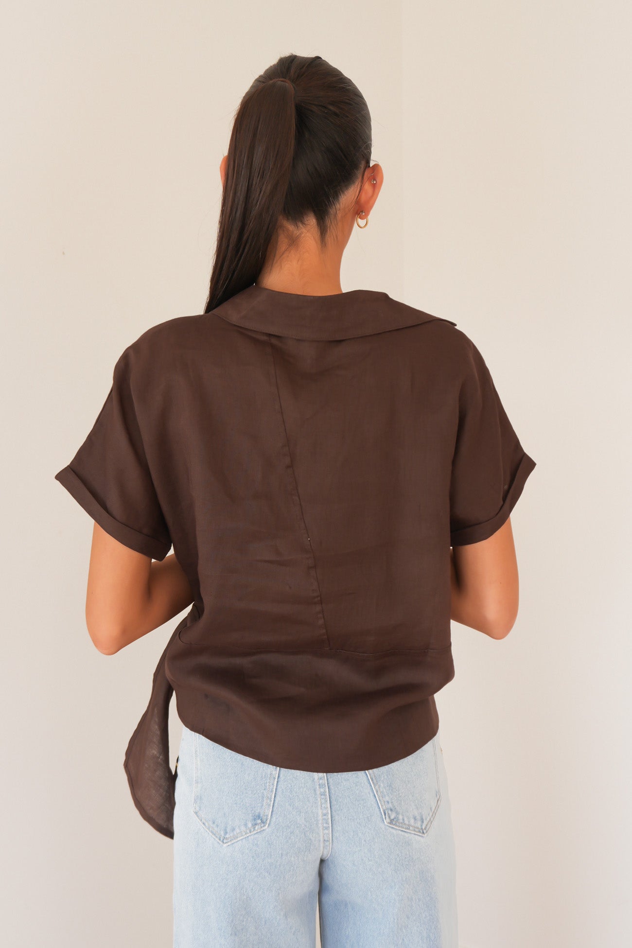 Janelle Tie Top Chocolate
