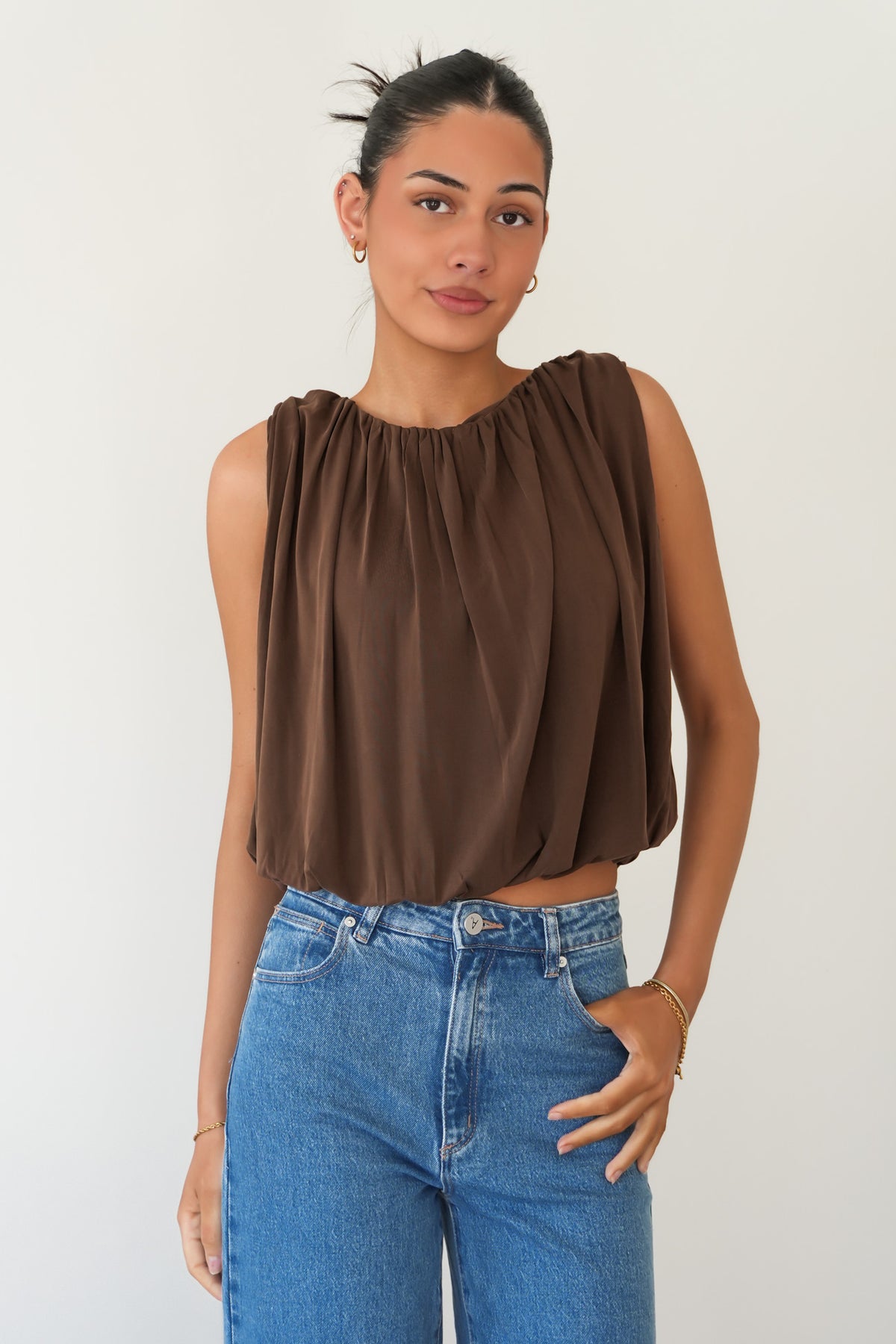 Jasmyne Bubble Top Chocolate