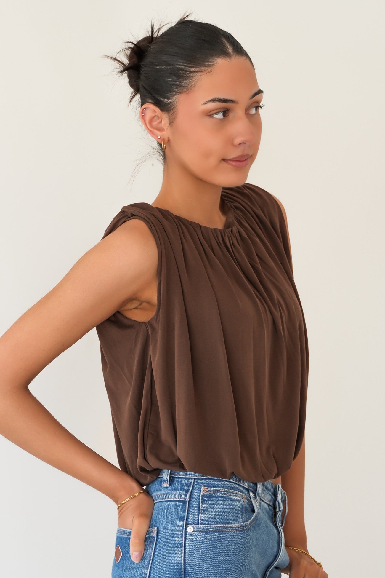 Jasmyne Bubble Top Chocolate