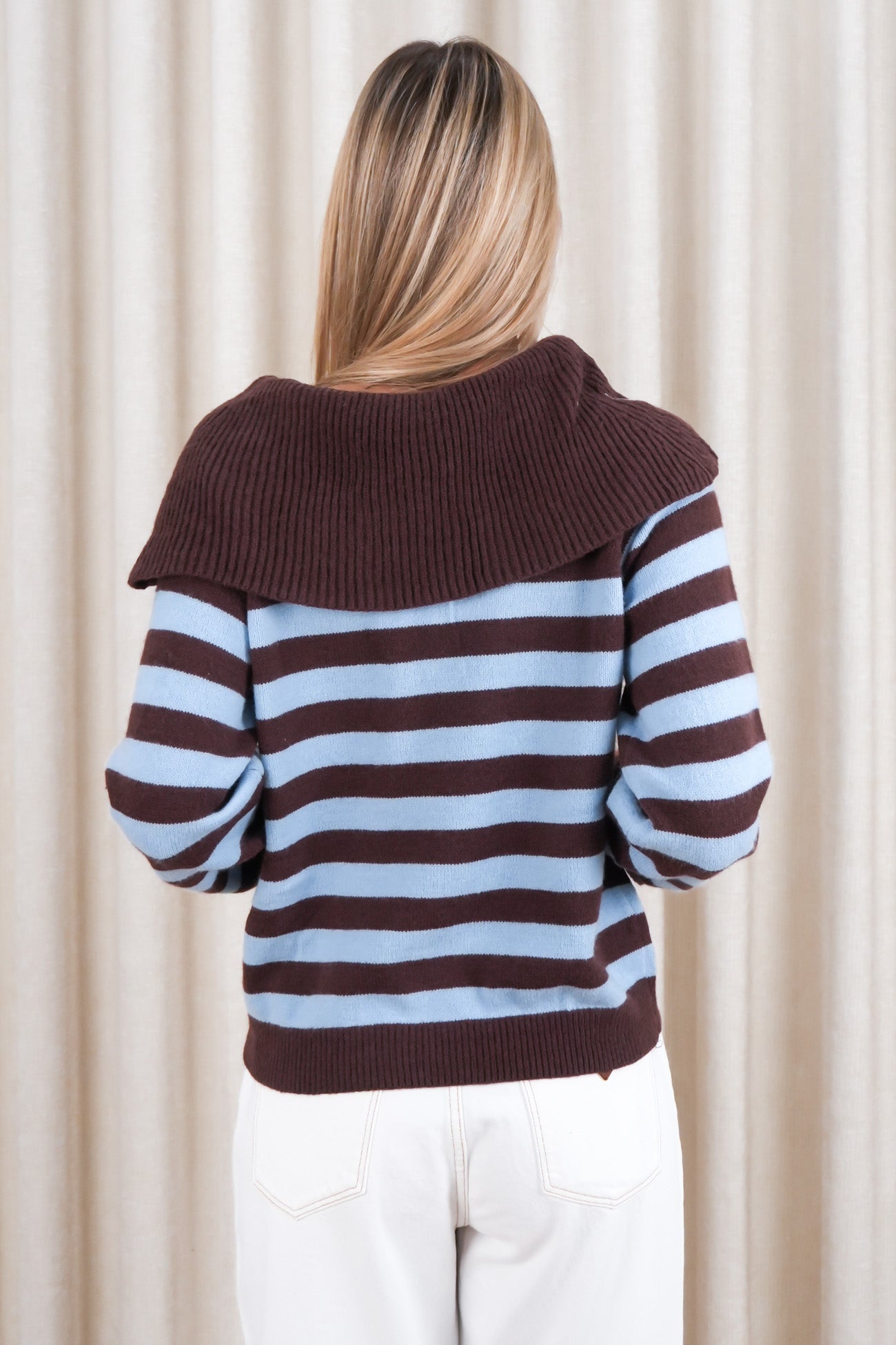 Jayne Knit Jumper Blue Chocolate