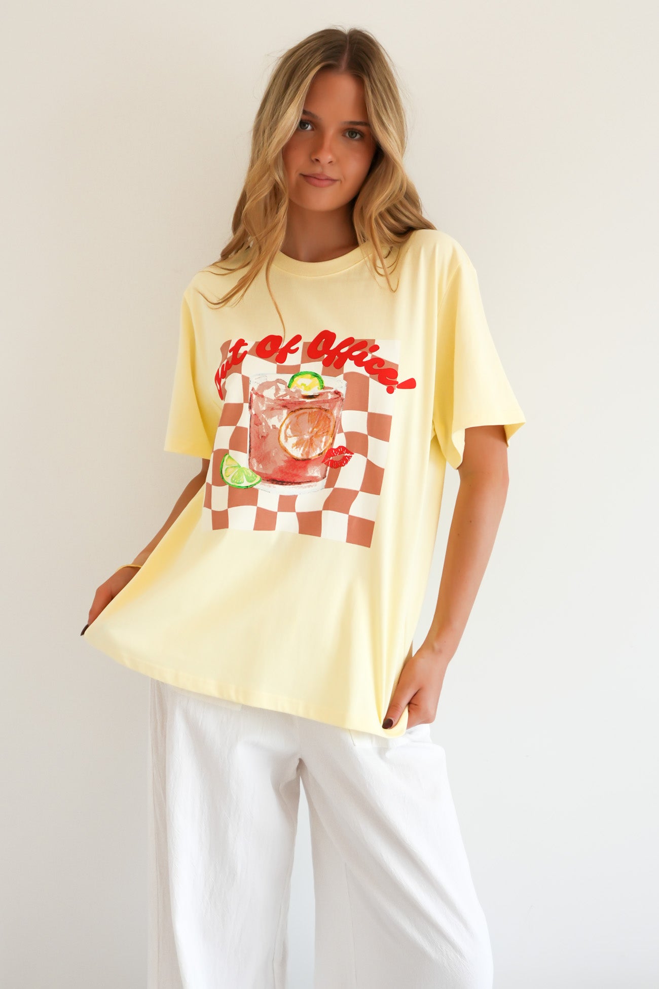 Jeana Tee Out Of Office Vintage Lemon Wash