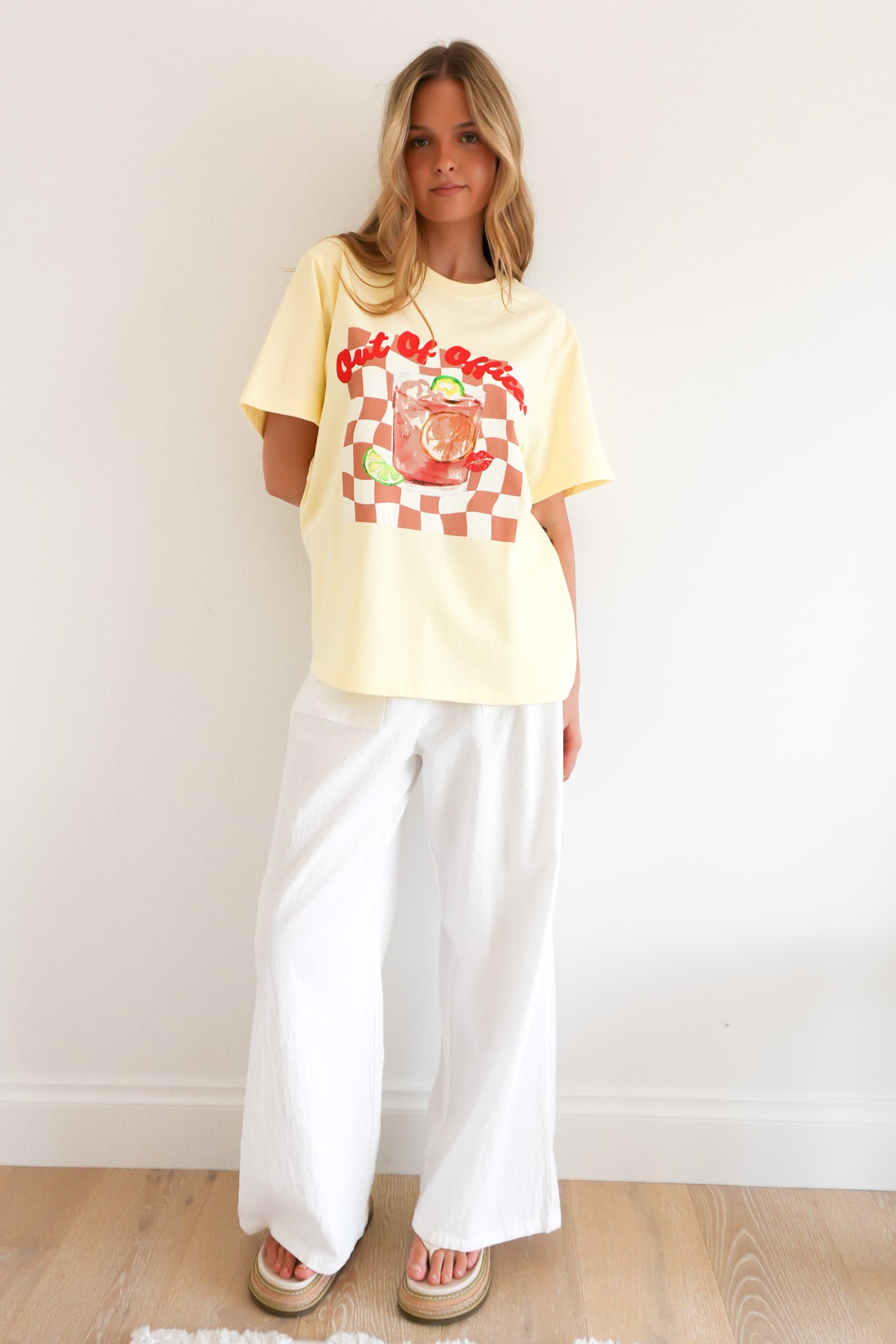 Jeana Tee Out Of Office Vintage Lemon Wash