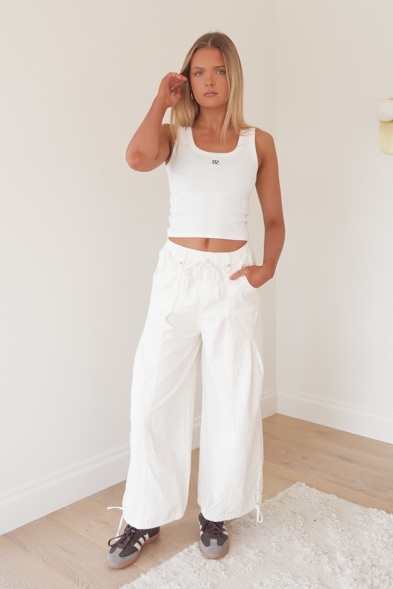 Jenni Cargo Pant White