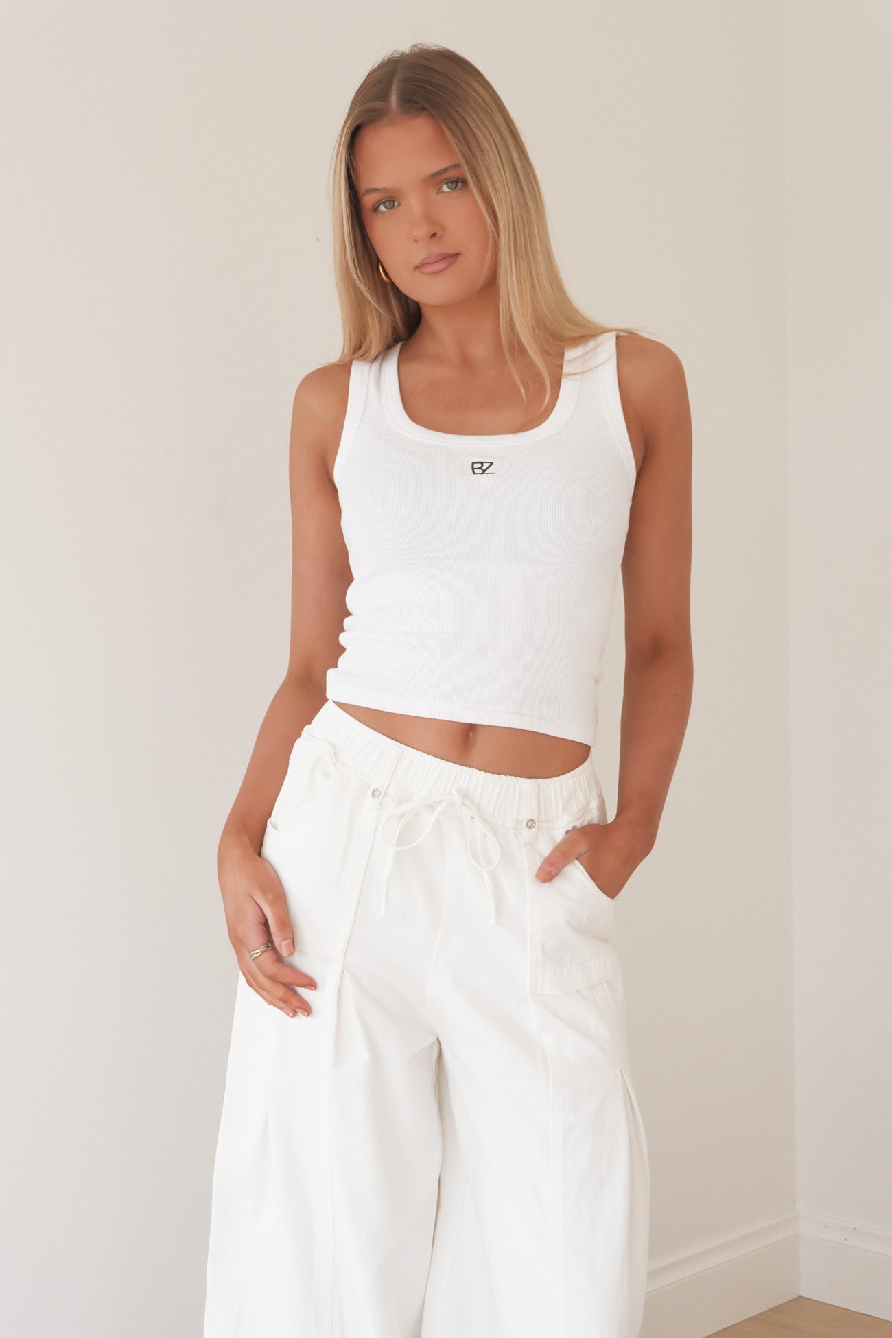 Jenni Cargo Pant White