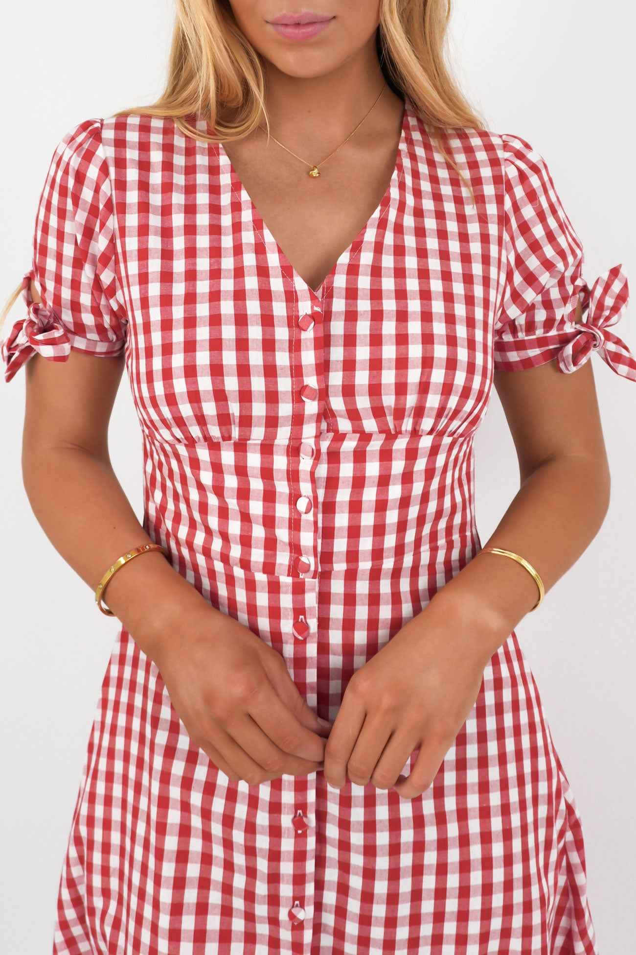 Jessa Midi Dress Red Gingham