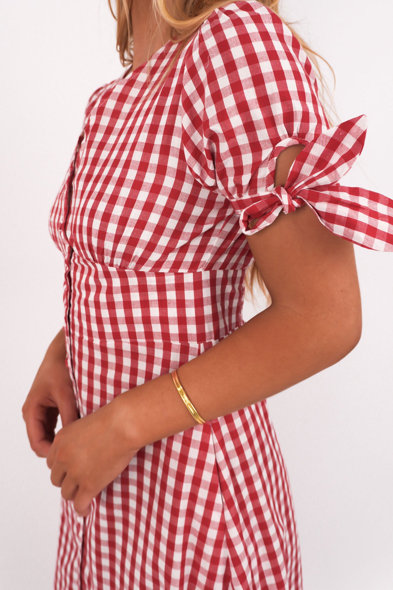 Jessa Midi Dress Red Gingham
