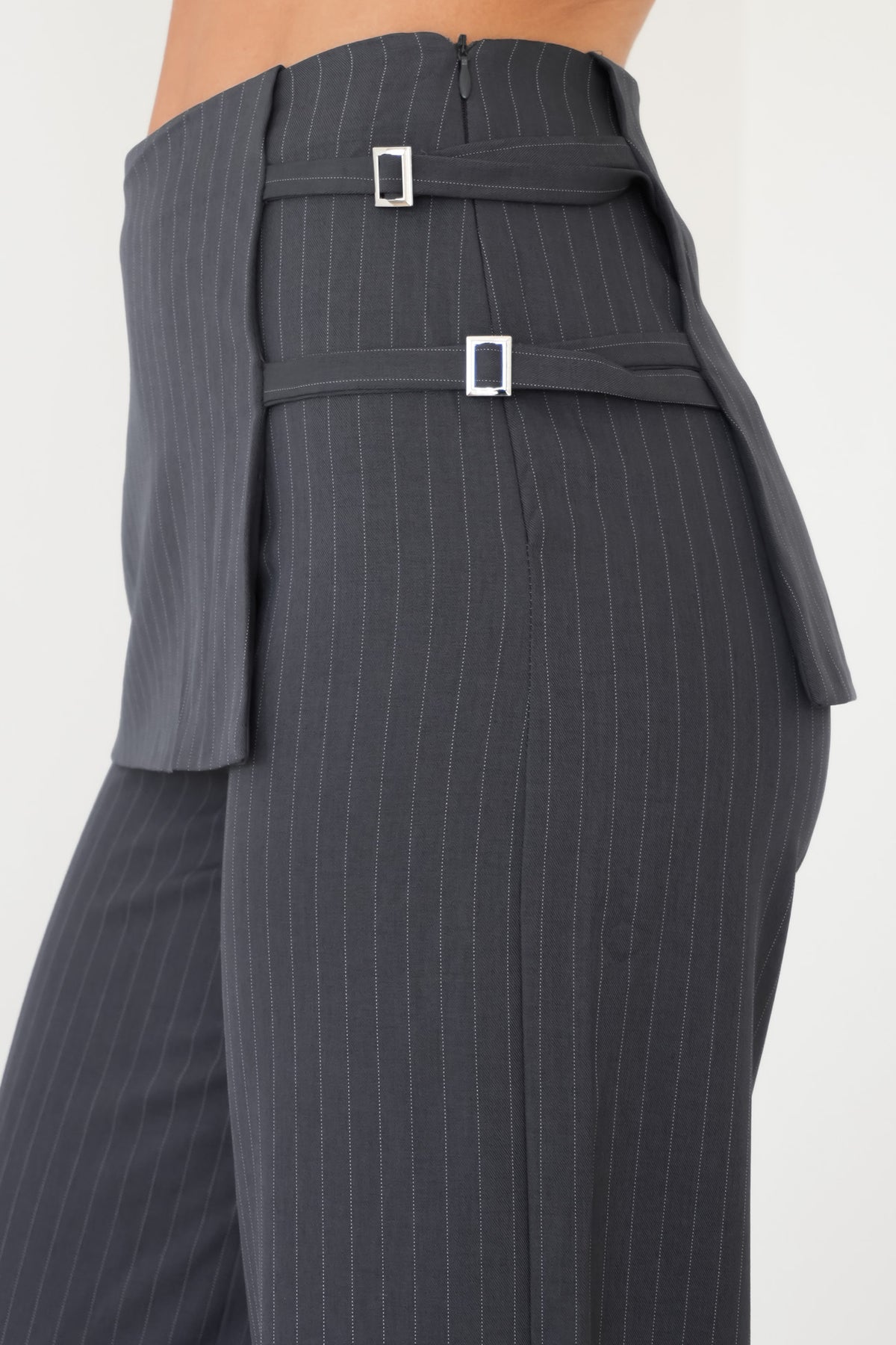 Jessilee Pant Grey Pinstripe