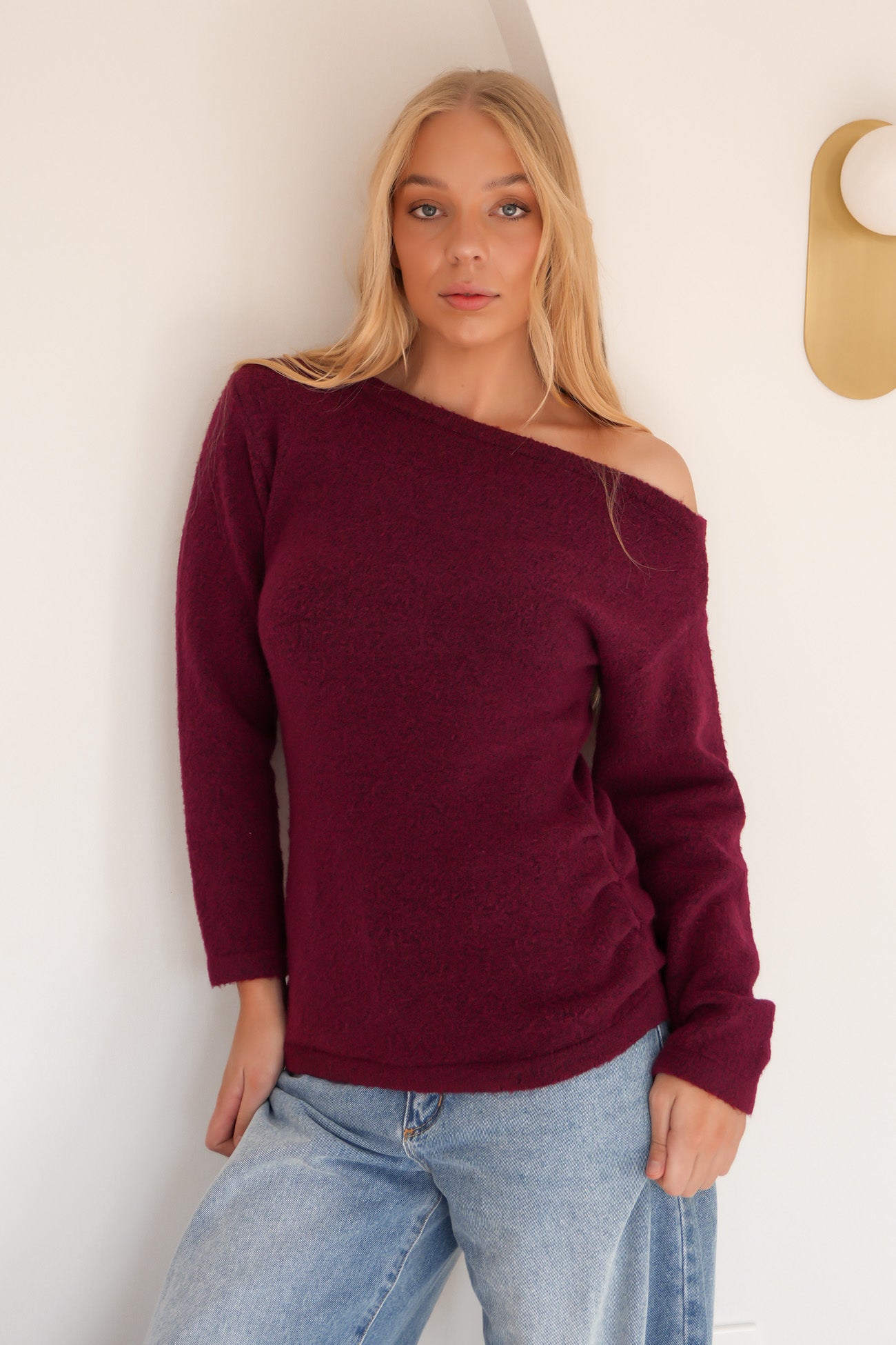 Joanne Knit Jumper Wine