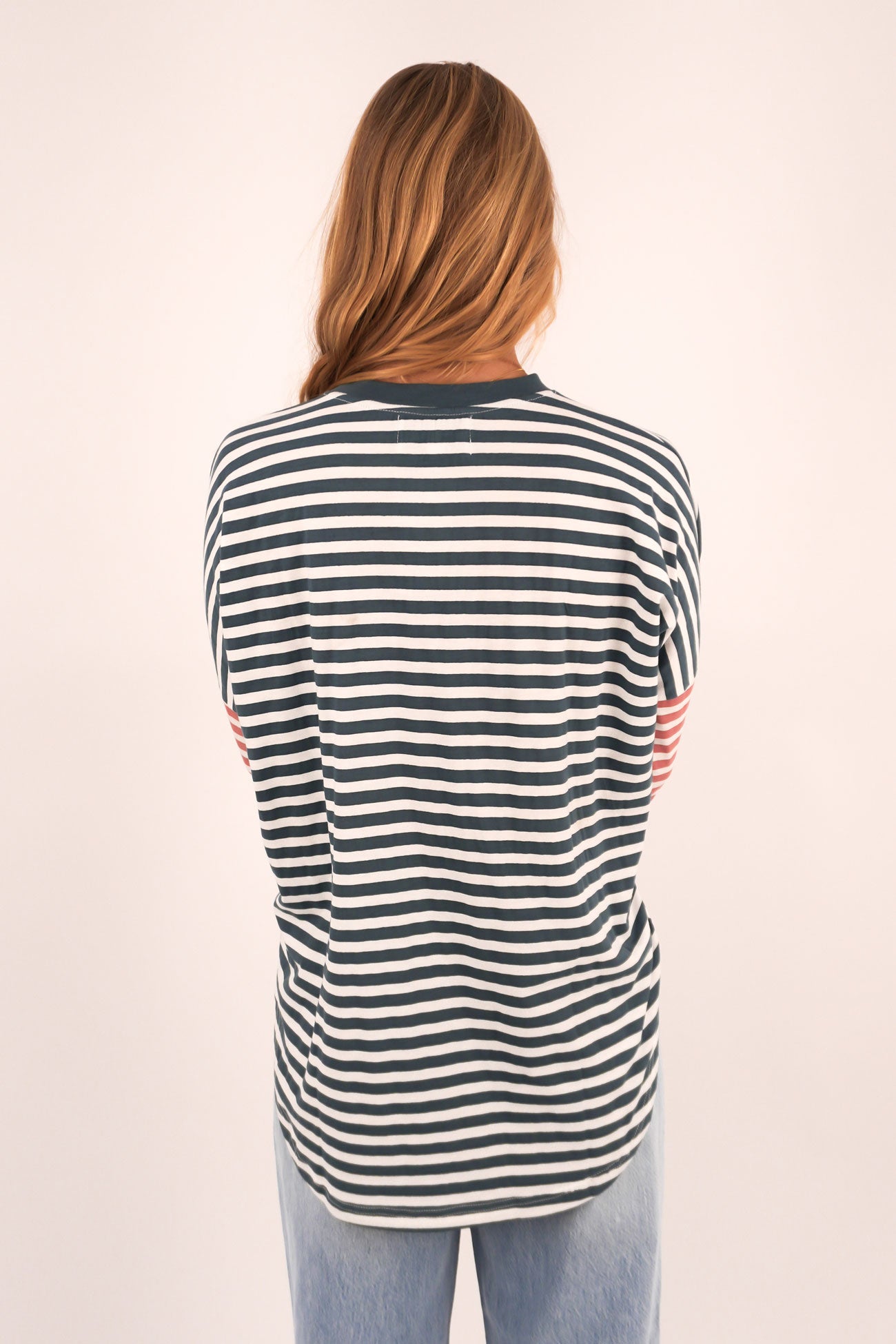 Joely Long Sleeve Pacific Dusty Rose Stripe