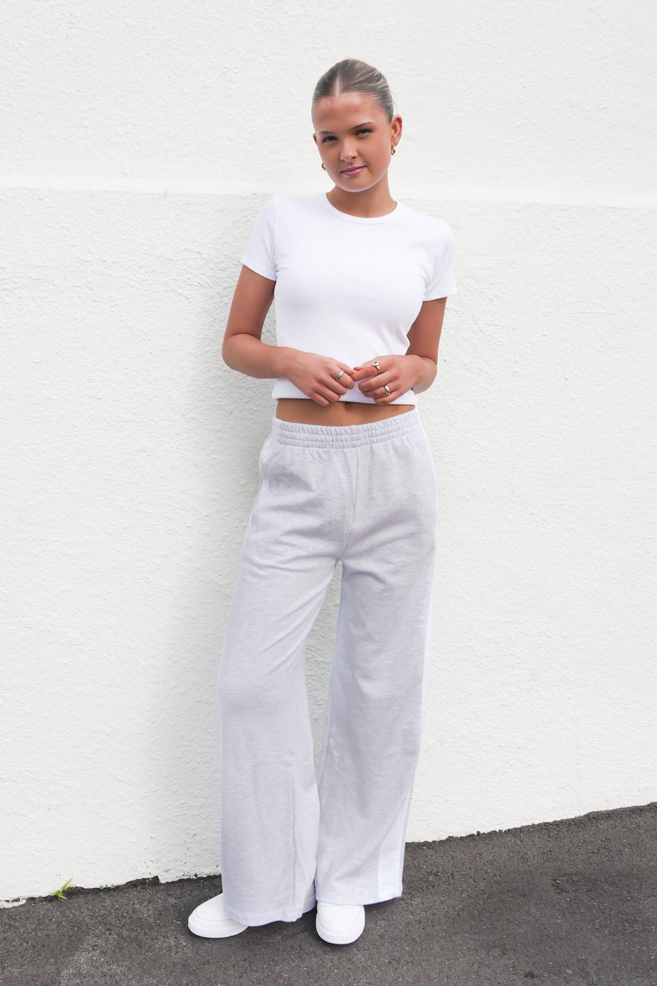 Journey Stripe Track Pant Snow Marle