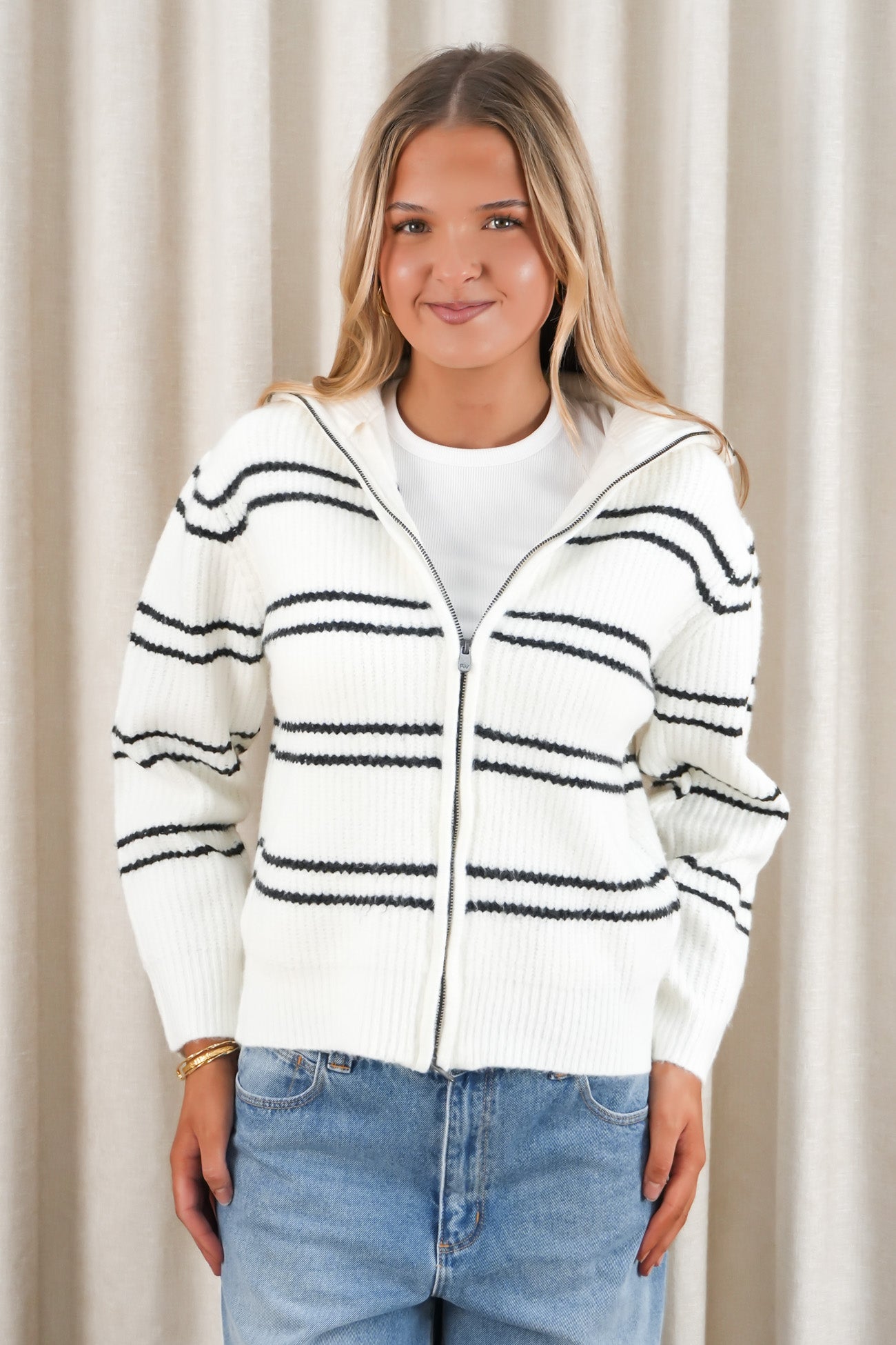 Journey Zip Knit White