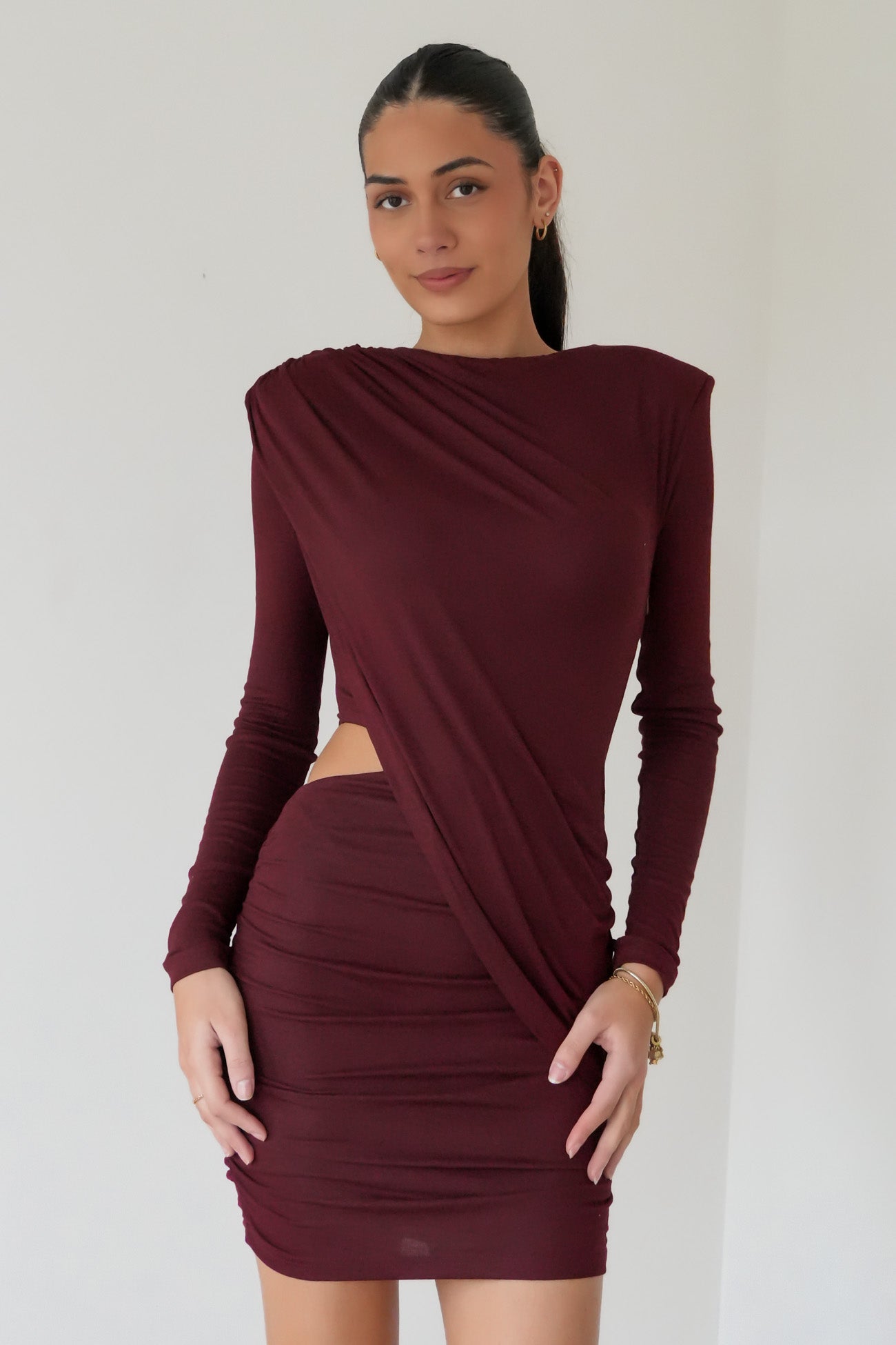 Jypsie Mini Dress Burgundy