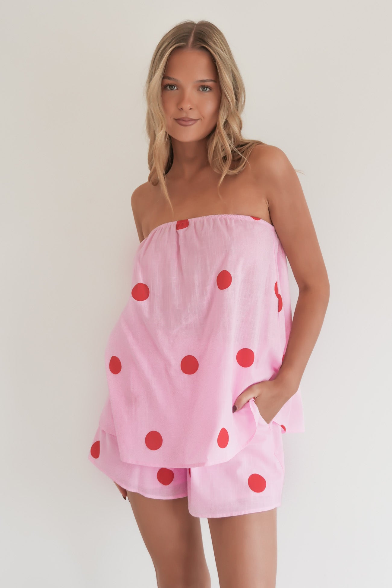 Karlie Set Pink Polka Dot