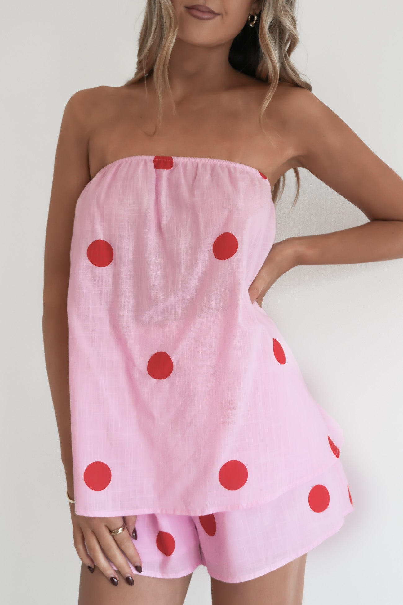 Karlie Set Pink Polka Dot