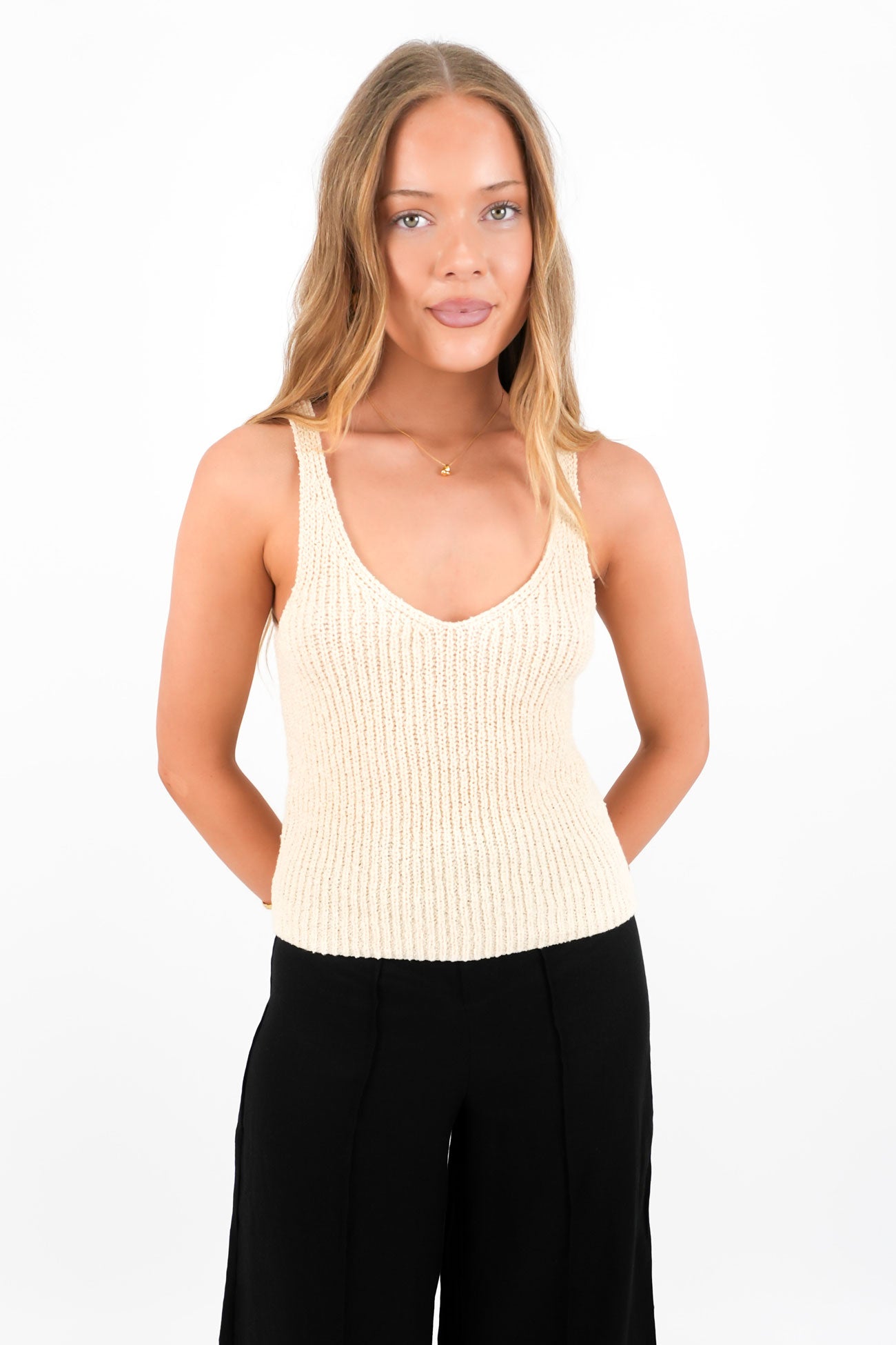 Katerina Knit Tank Natural