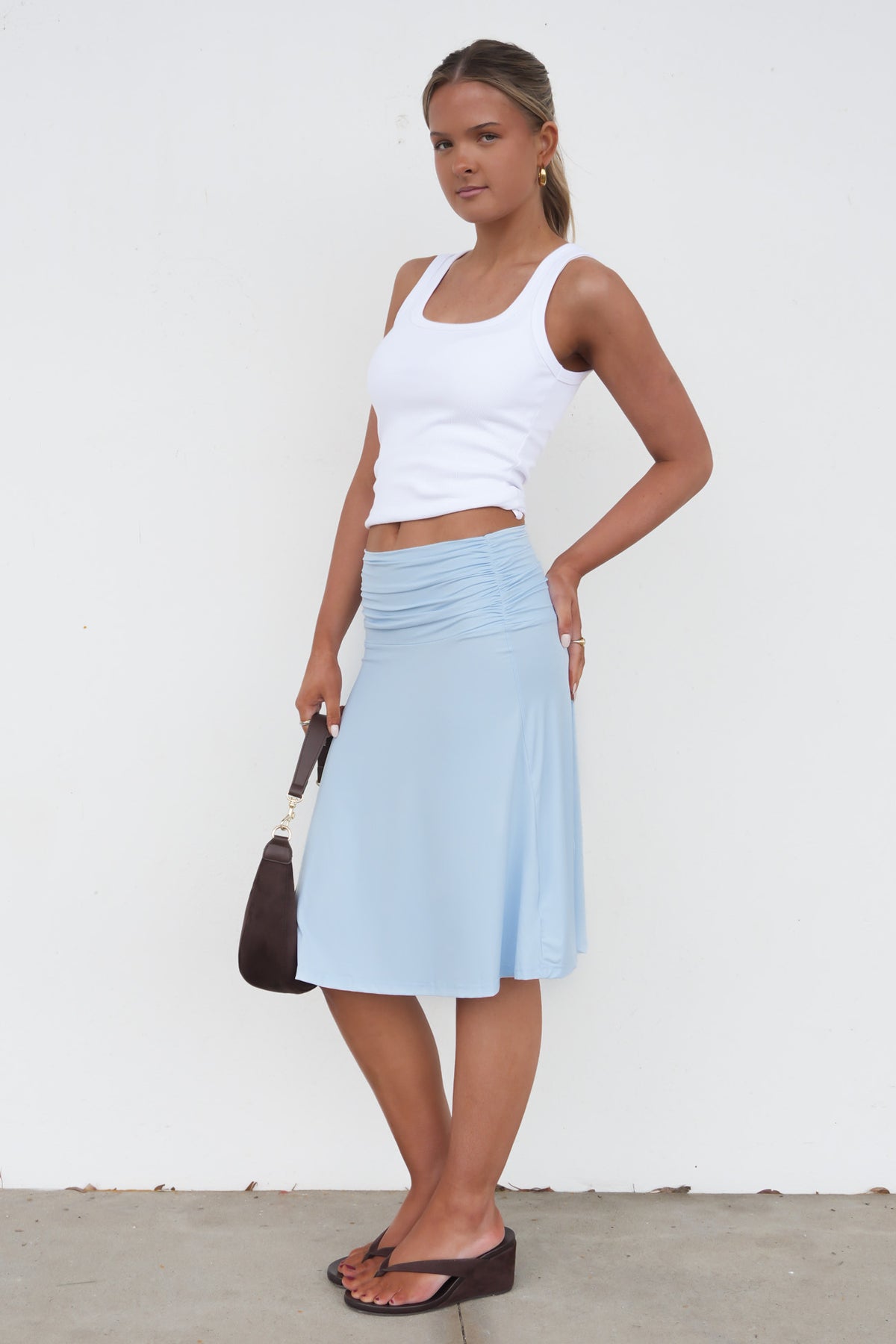 Kaylene Midi Skirt Blue