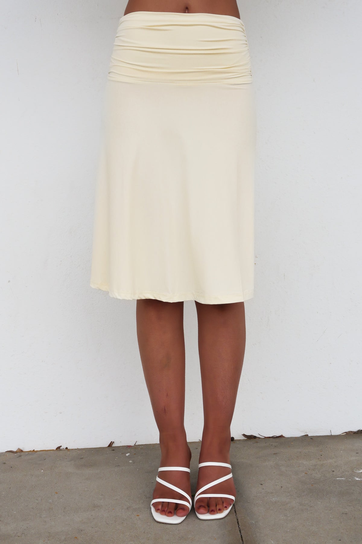 Kaylene Midi Skirt Ivory
