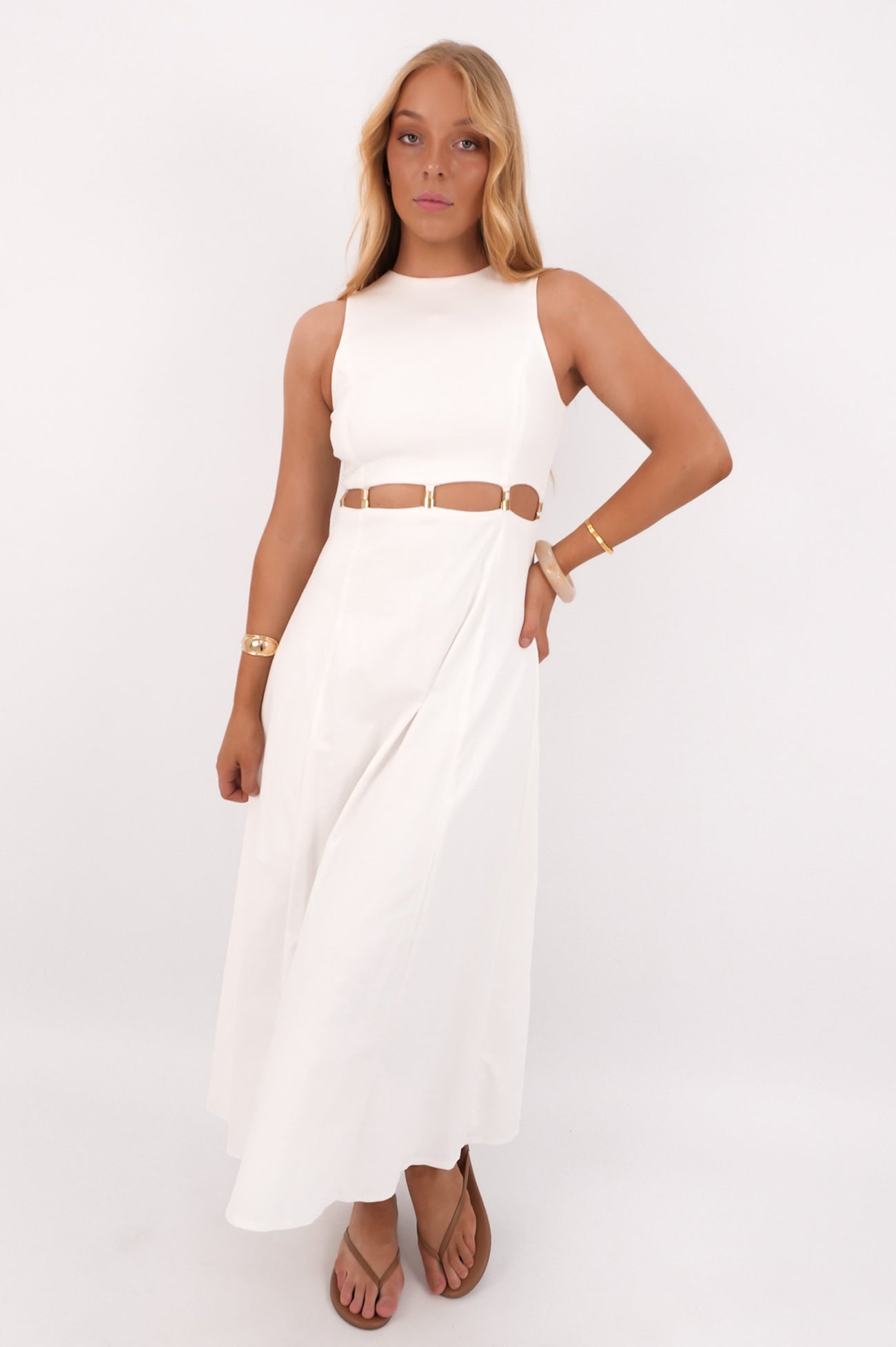 Kayt Midi Dress White