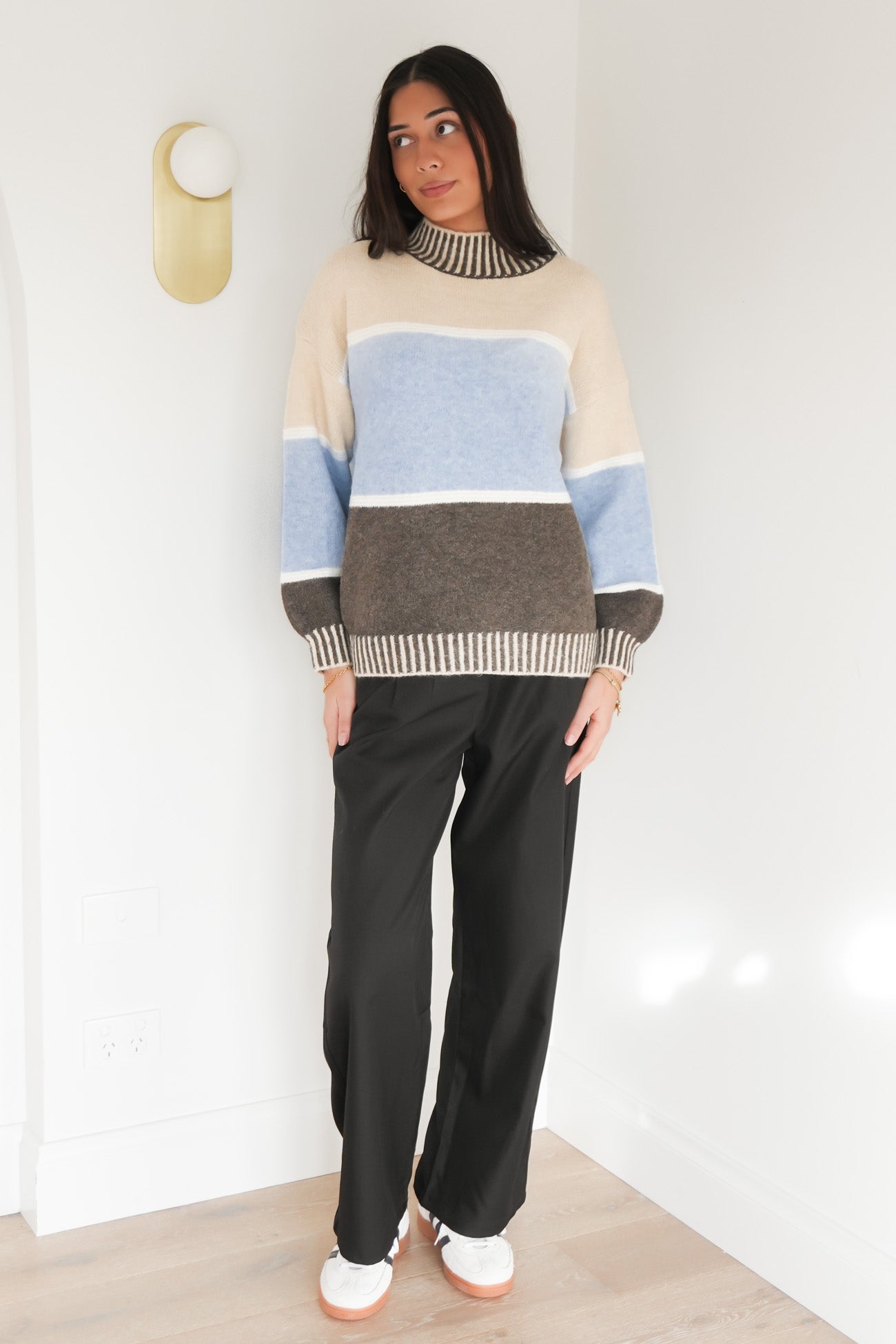 Kenzi Knit Jumper Blue Chocolate