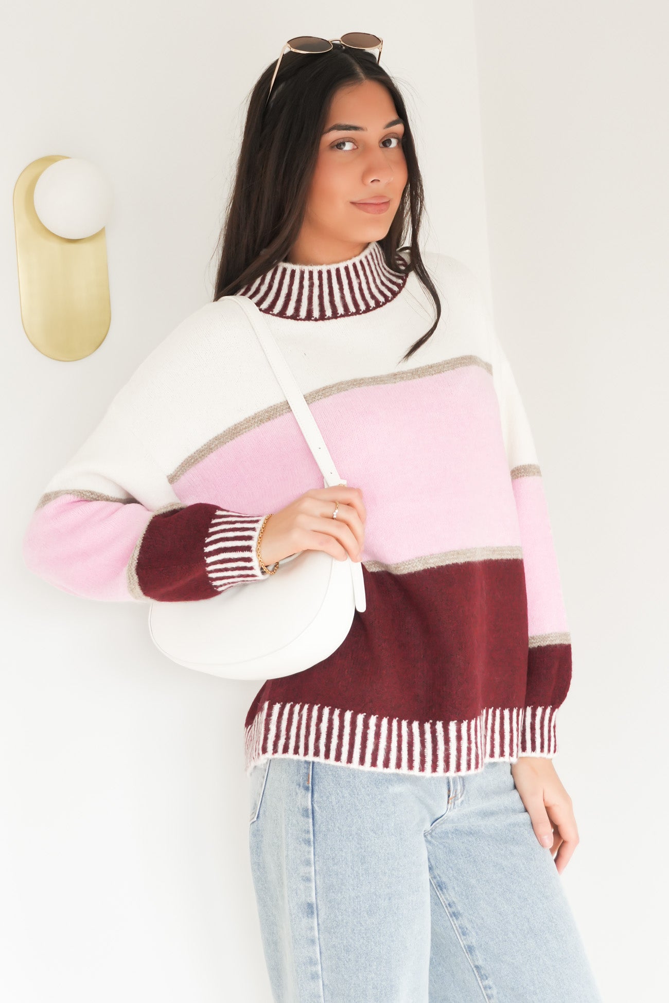 Kenzi Knit Jumper Pink Wine