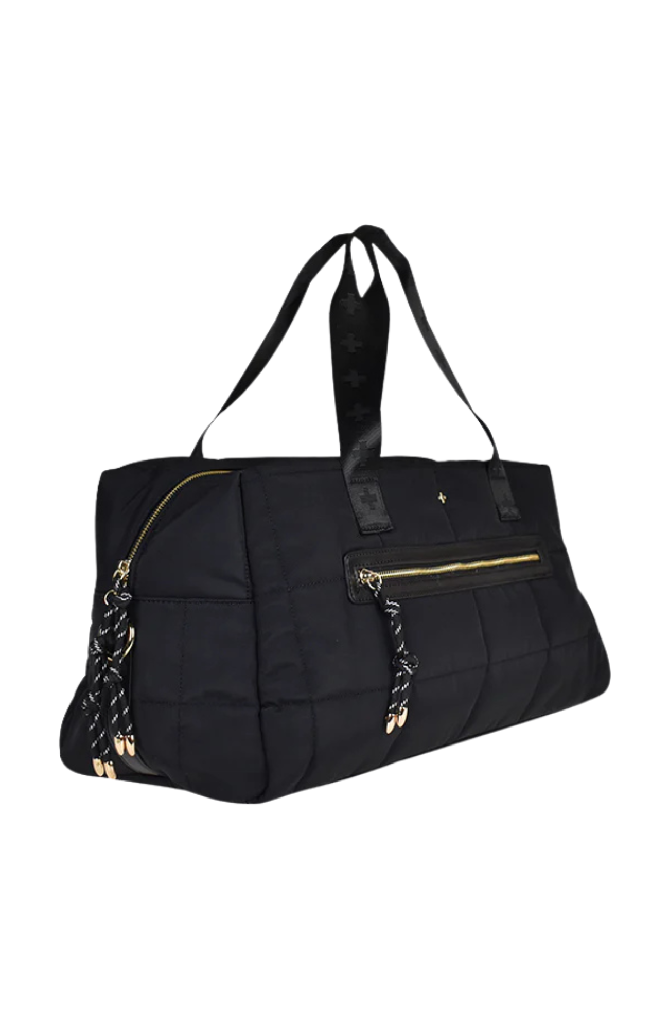 Lita Duffle Bag Black Nylon Gold