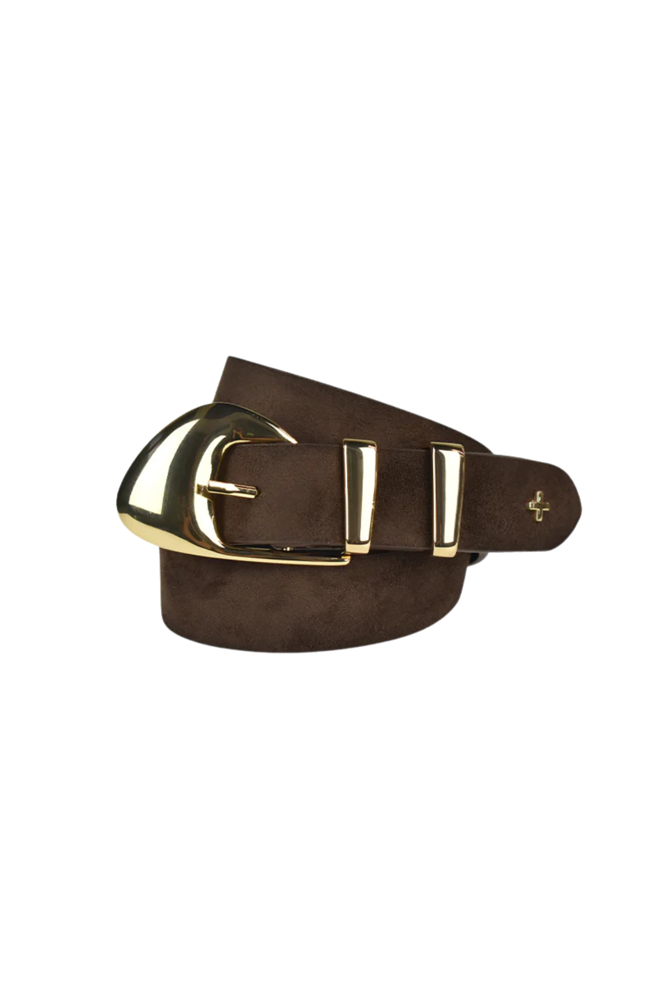 Moma Belt Chocolate Suede Gold