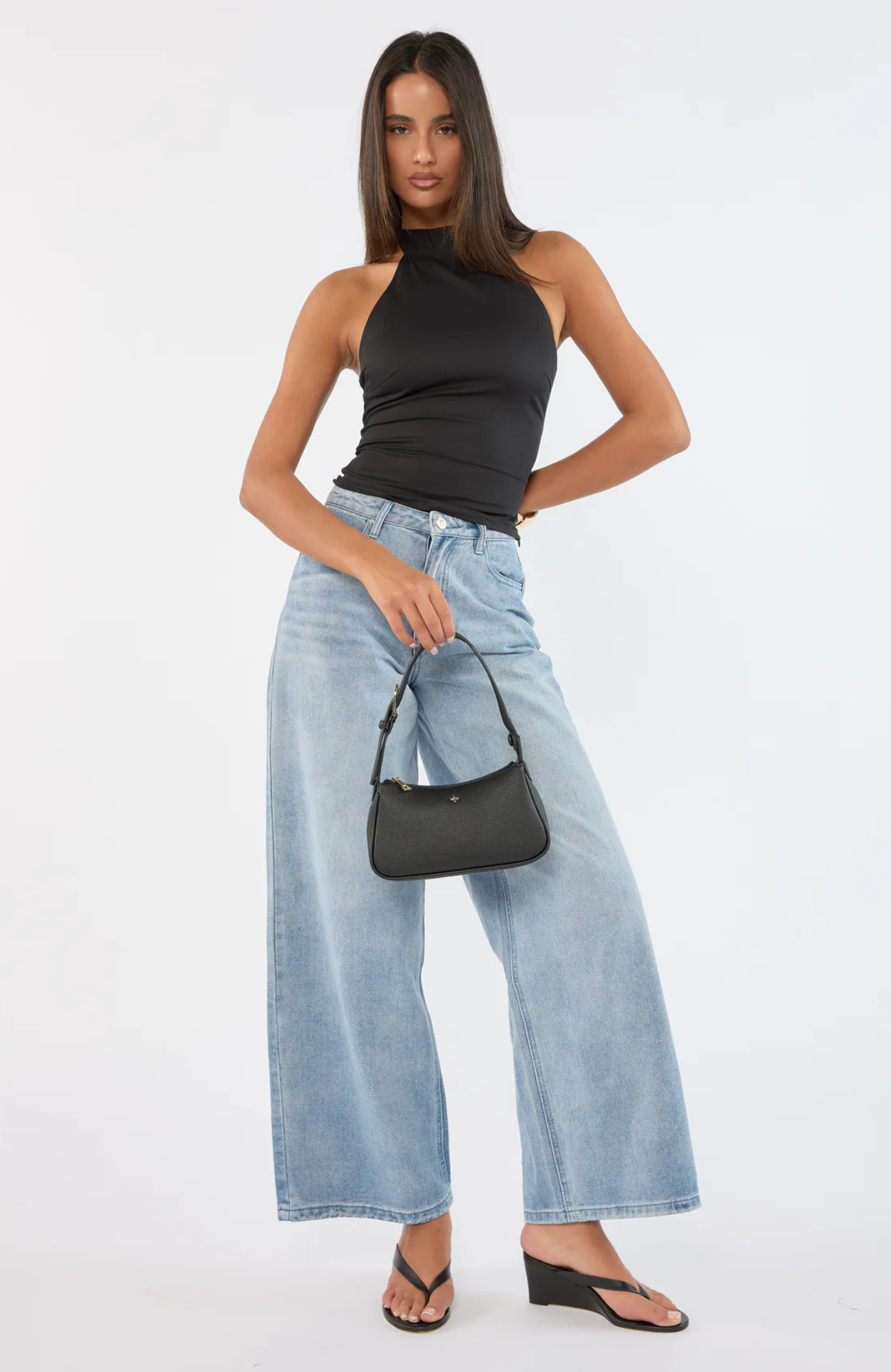 Gabi Bag Black Pebble Gold