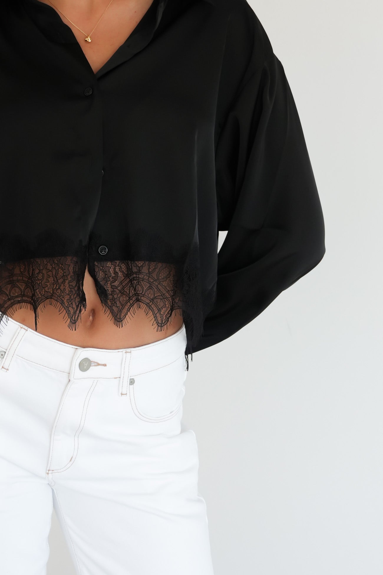 Kirra Lace Shirt Black