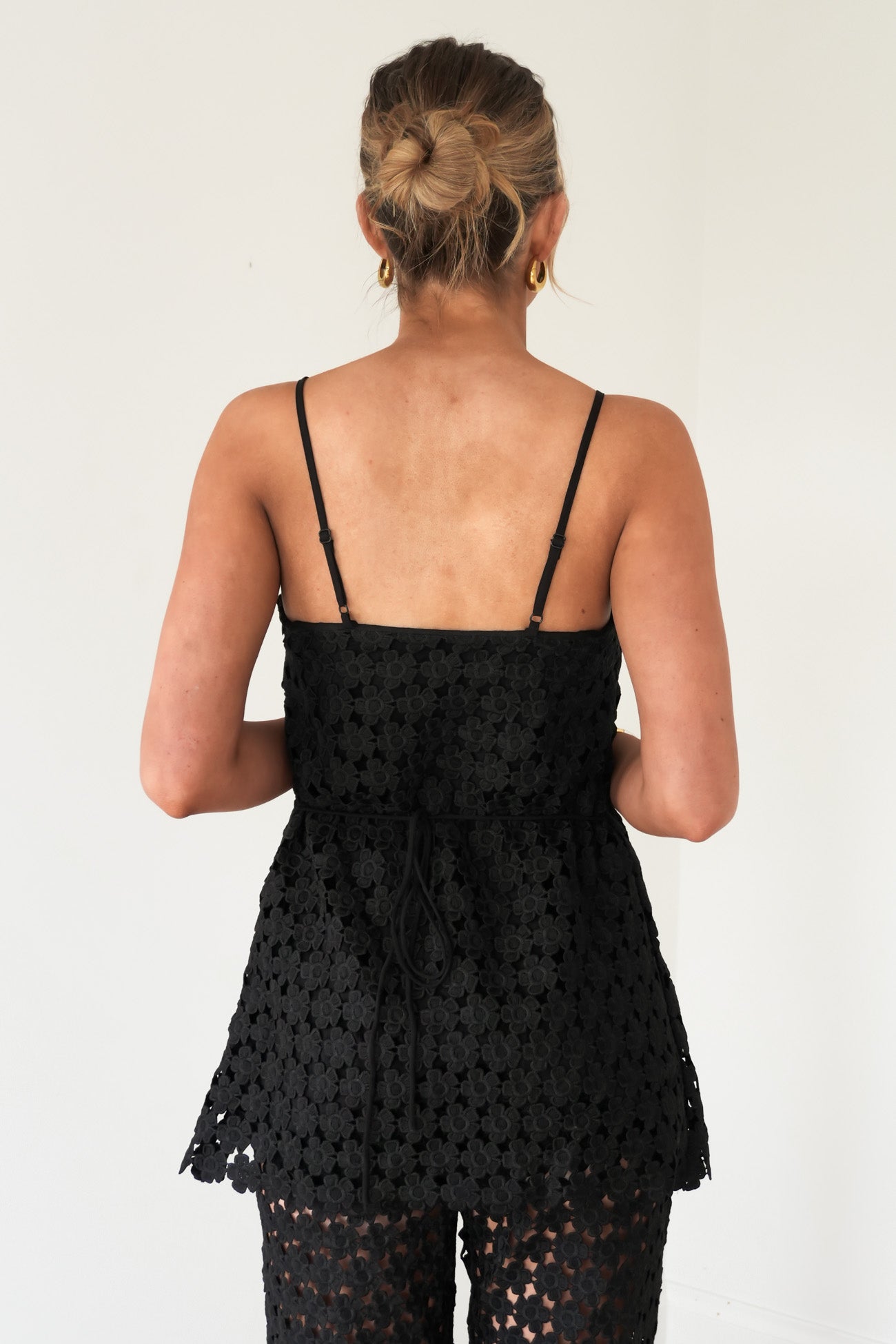 Kirsten Floral Lace Set Black