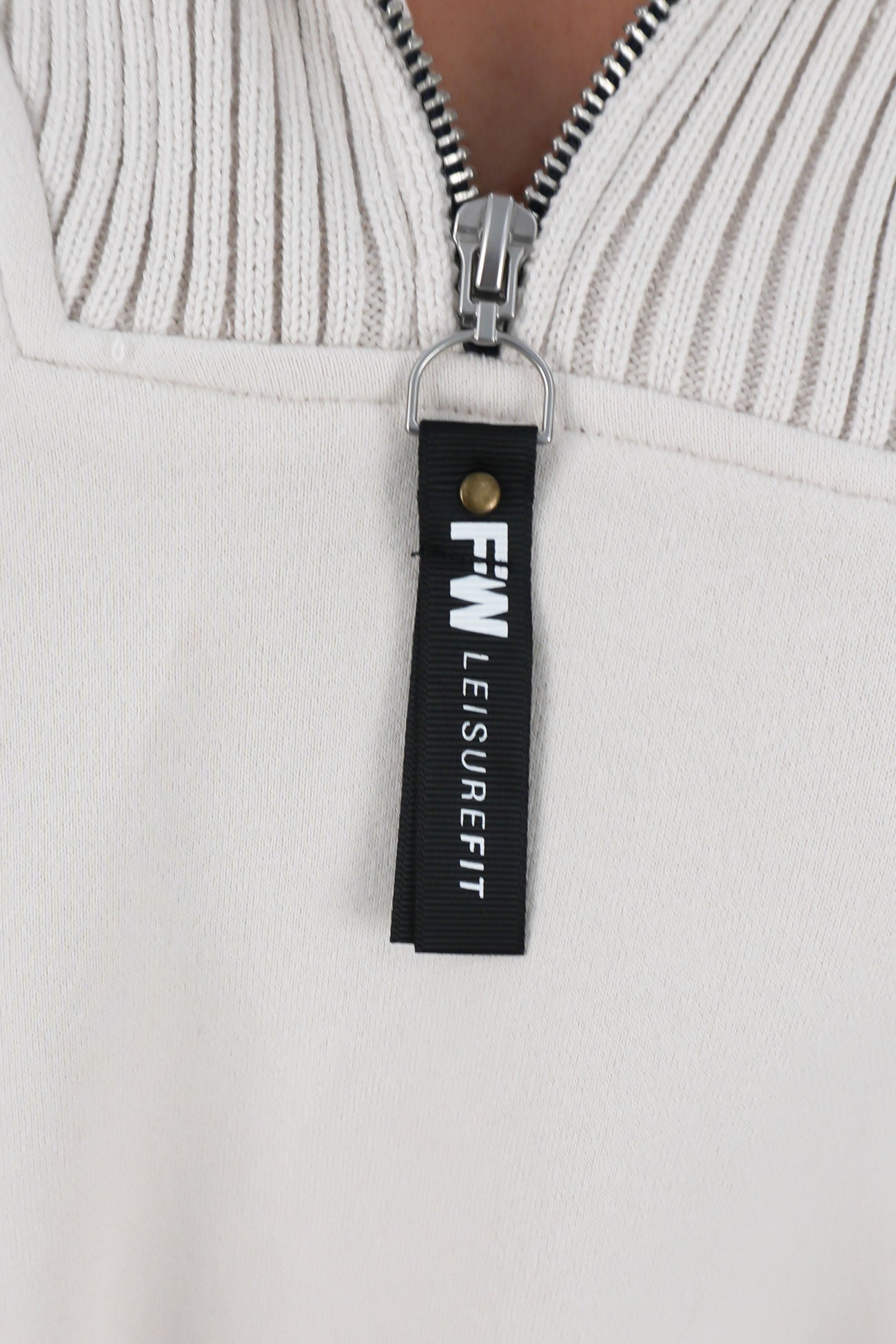 Knit Collar Crew Bone