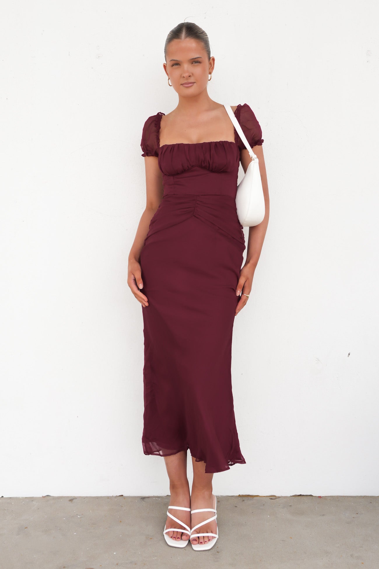 Kyeesha Midi Dress Wine
