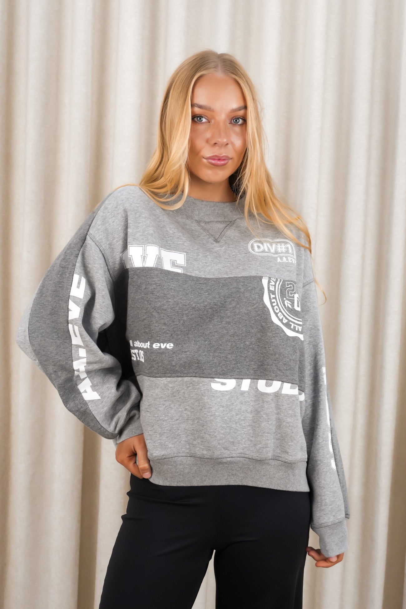 Kyoto Vintage Panel Crew Grey Marle