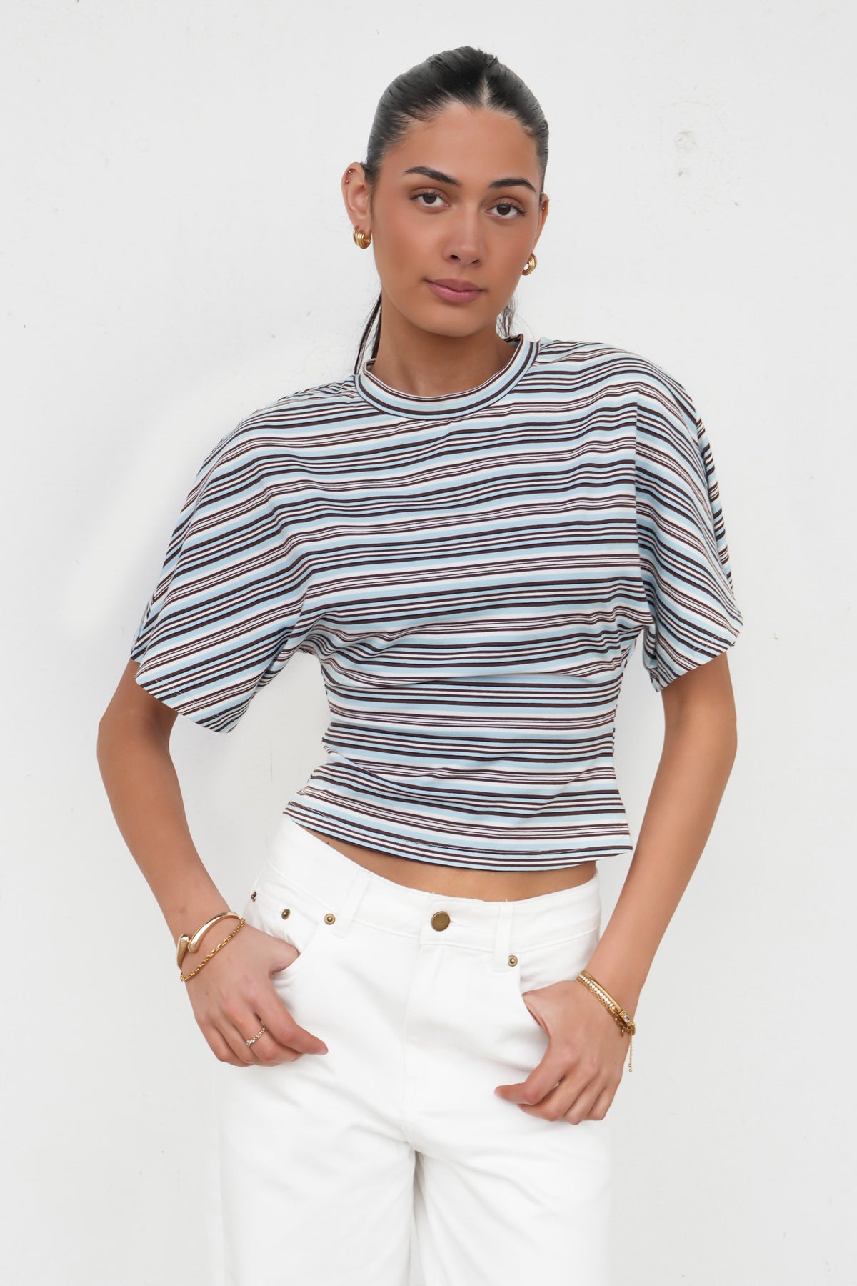 Kyrah Tee Blue Stripe