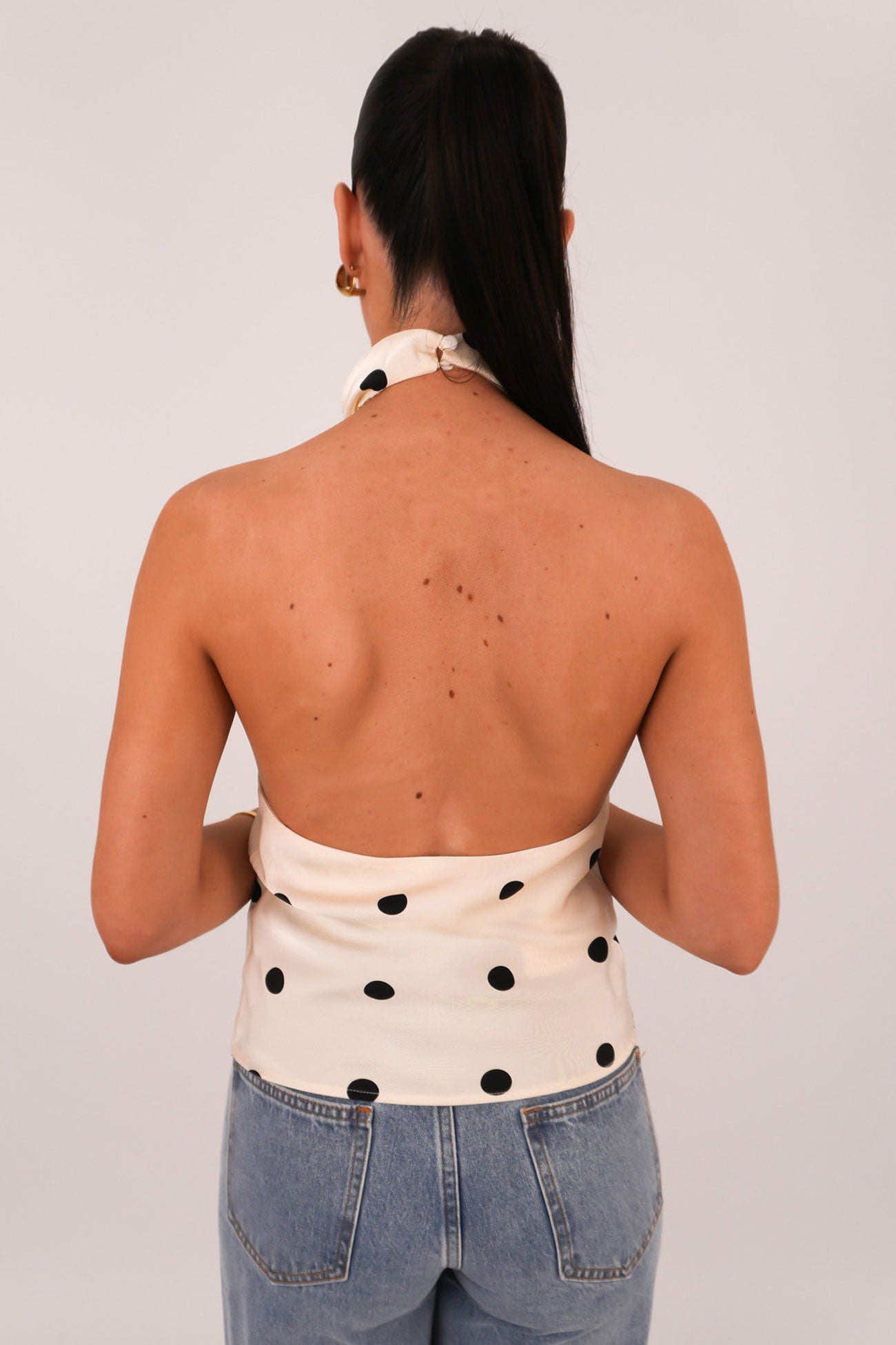 Lachay Top Cream Polka Dot