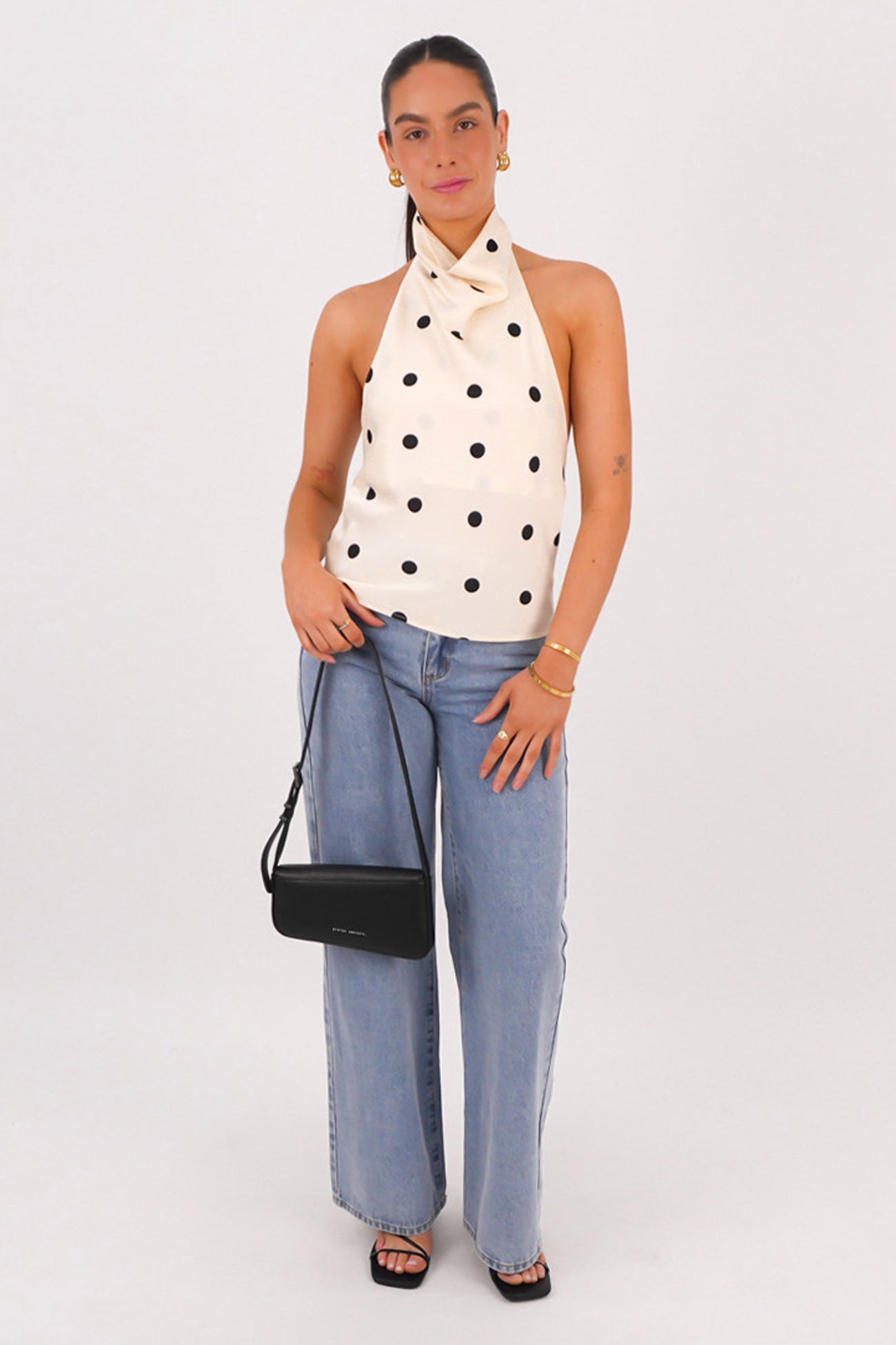 Lachay Top Cream Polka Dot