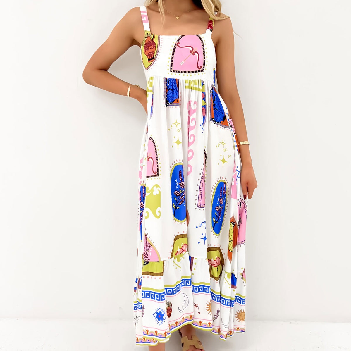 knee length dresses for ladies Larissa White Dress