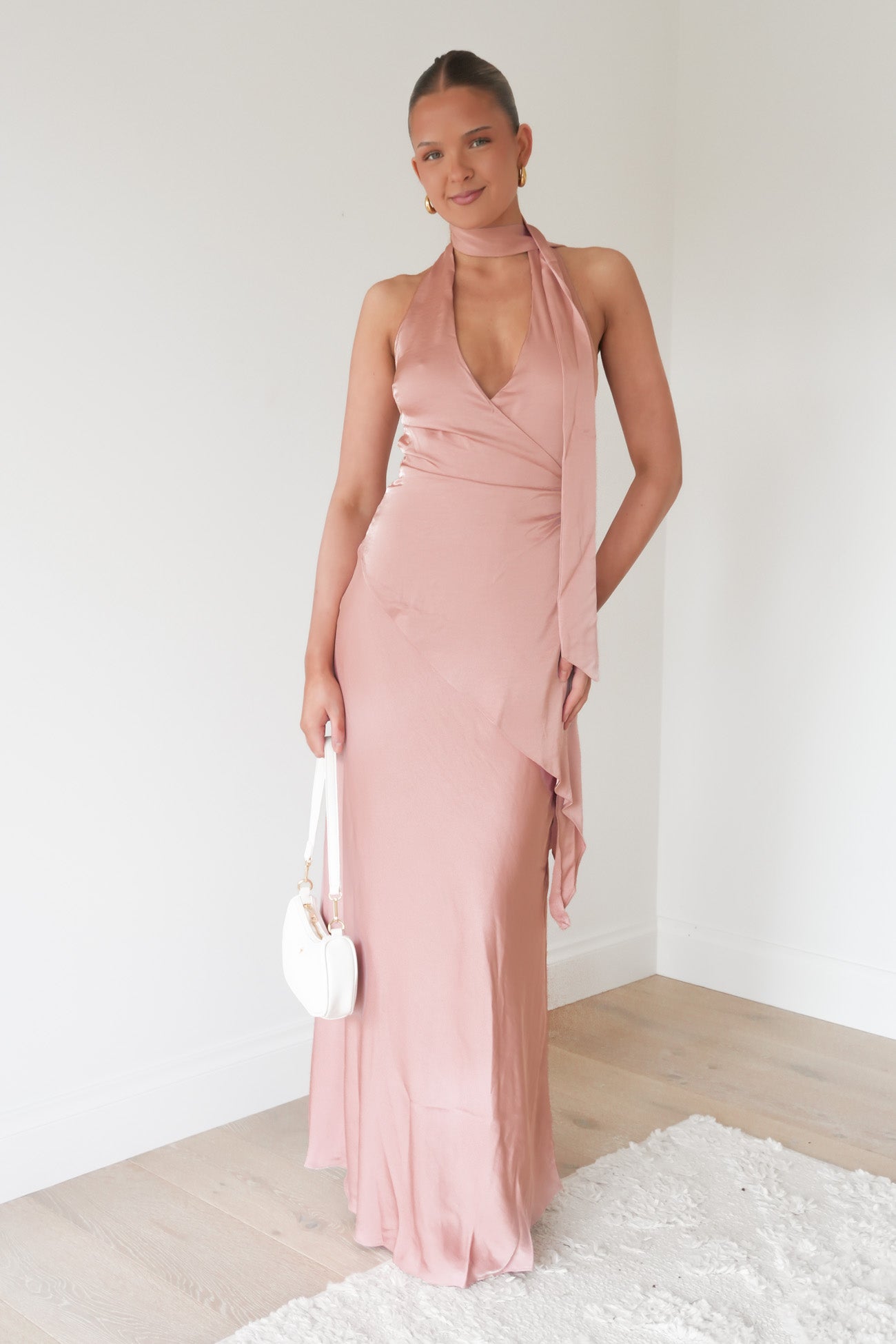 Lawson Halter Maxi Dress Pink