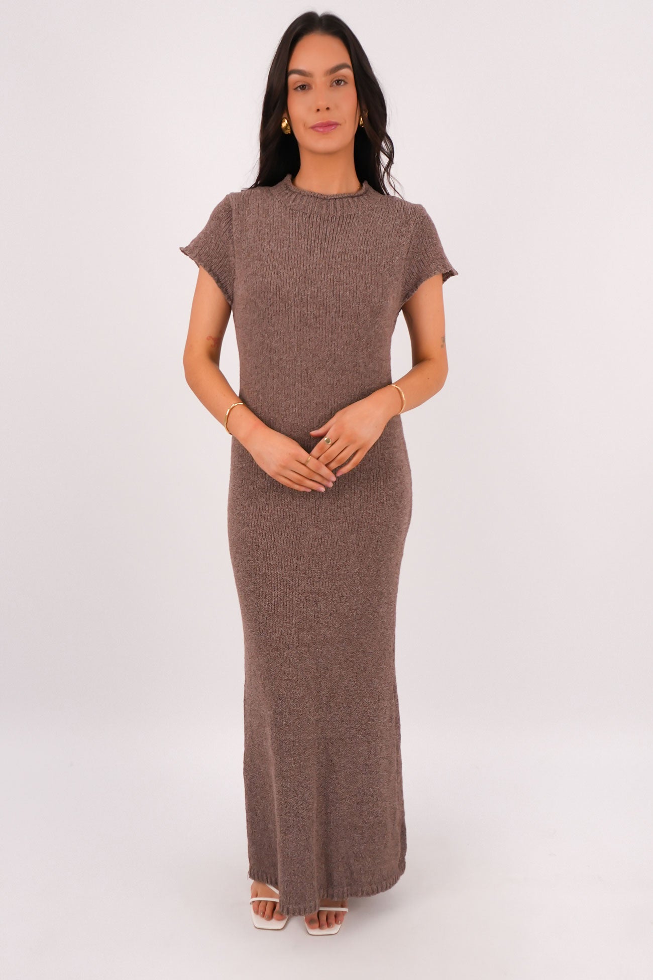 Leela Knit Maxi Dress Chocolate